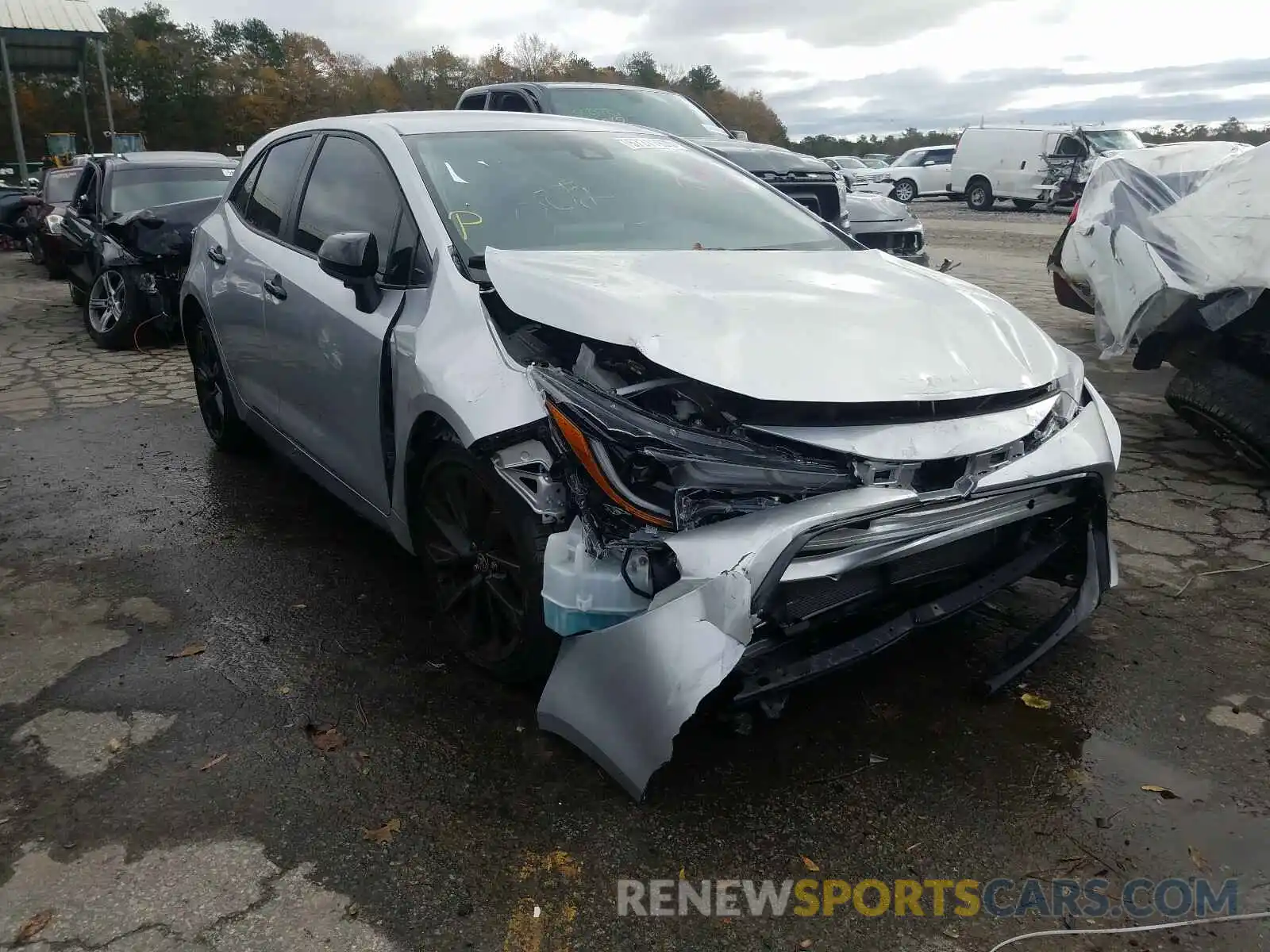 1 Photograph of a damaged car JTND4RBE8L3074994 TOYOTA COROLLA 2020