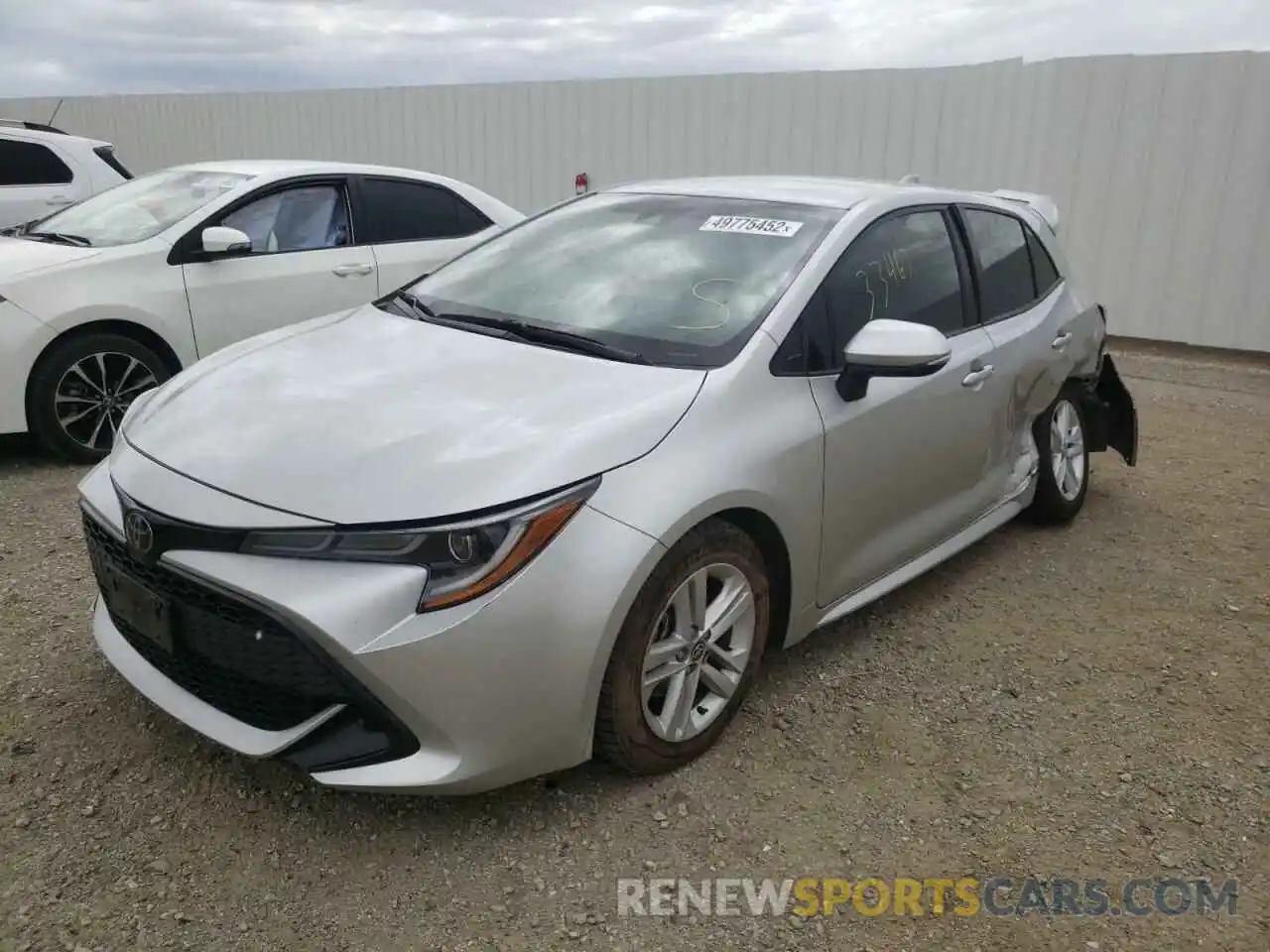 2 Photograph of a damaged car JTND4RBE8L3095151 TOYOTA COROLLA 2020