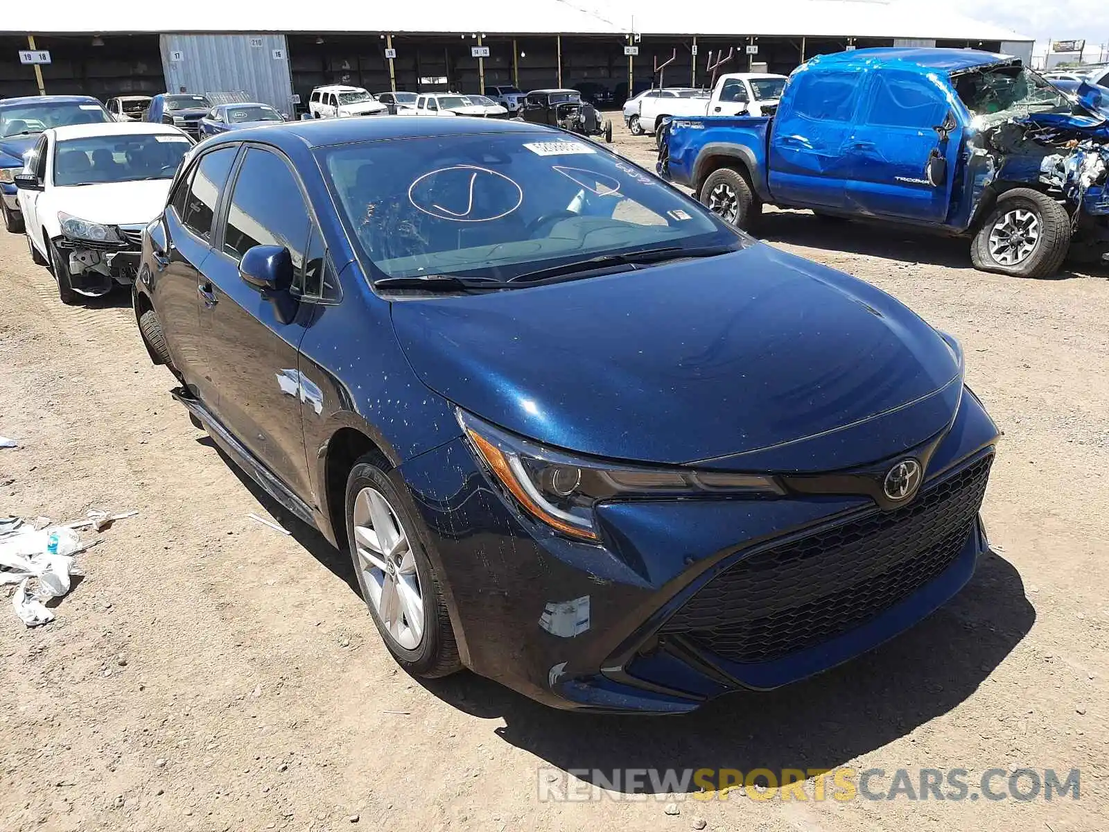 1 Photograph of a damaged car JTND4RBE8L3101188 TOYOTA COROLLA 2020