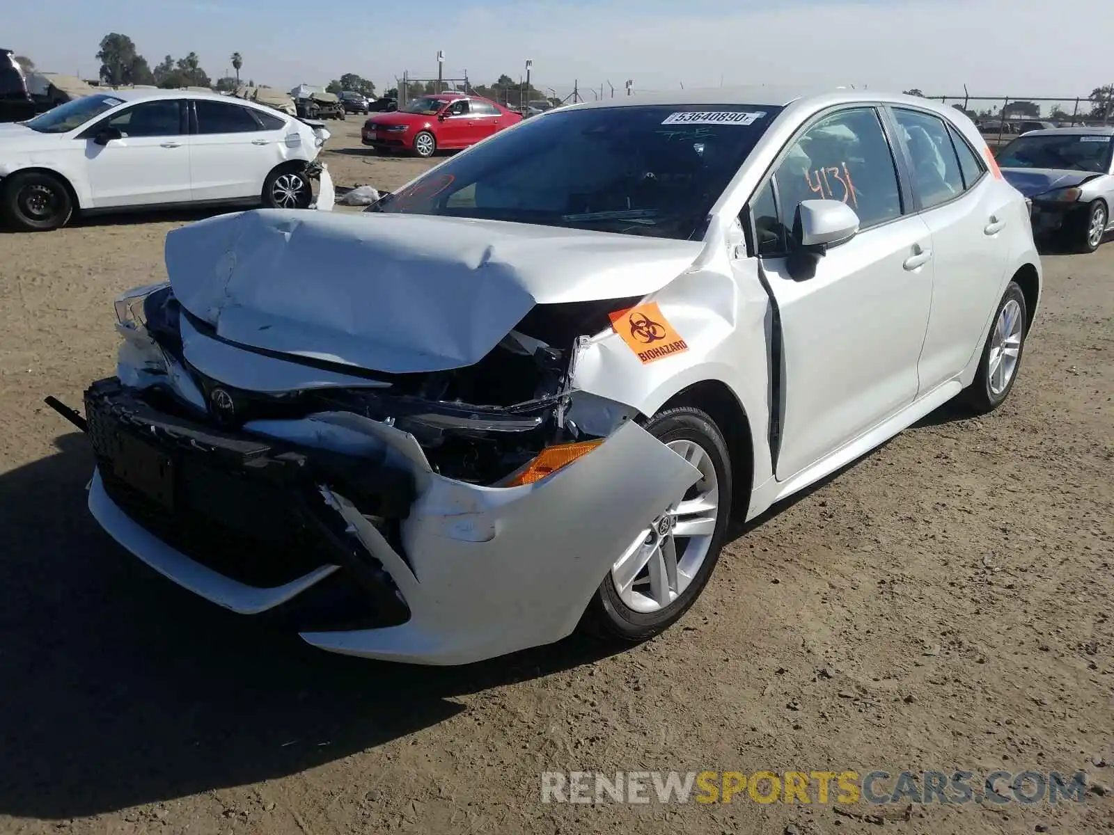 2 Photograph of a damaged car JTND4RBE9L3090623 TOYOTA COROLLA 2020