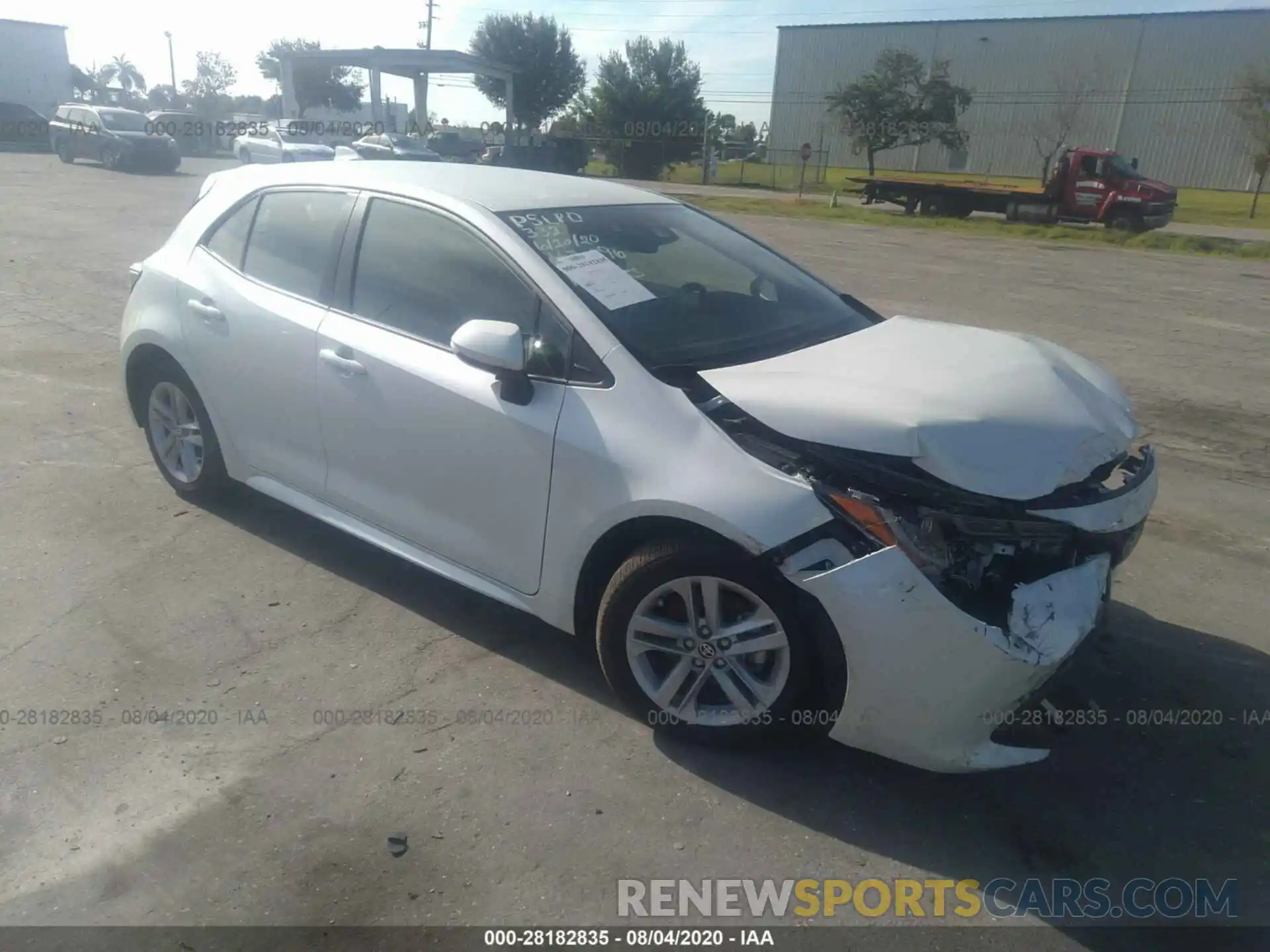 1 Photograph of a damaged car JTND4RBEXL3073913 TOYOTA COROLLA 2020