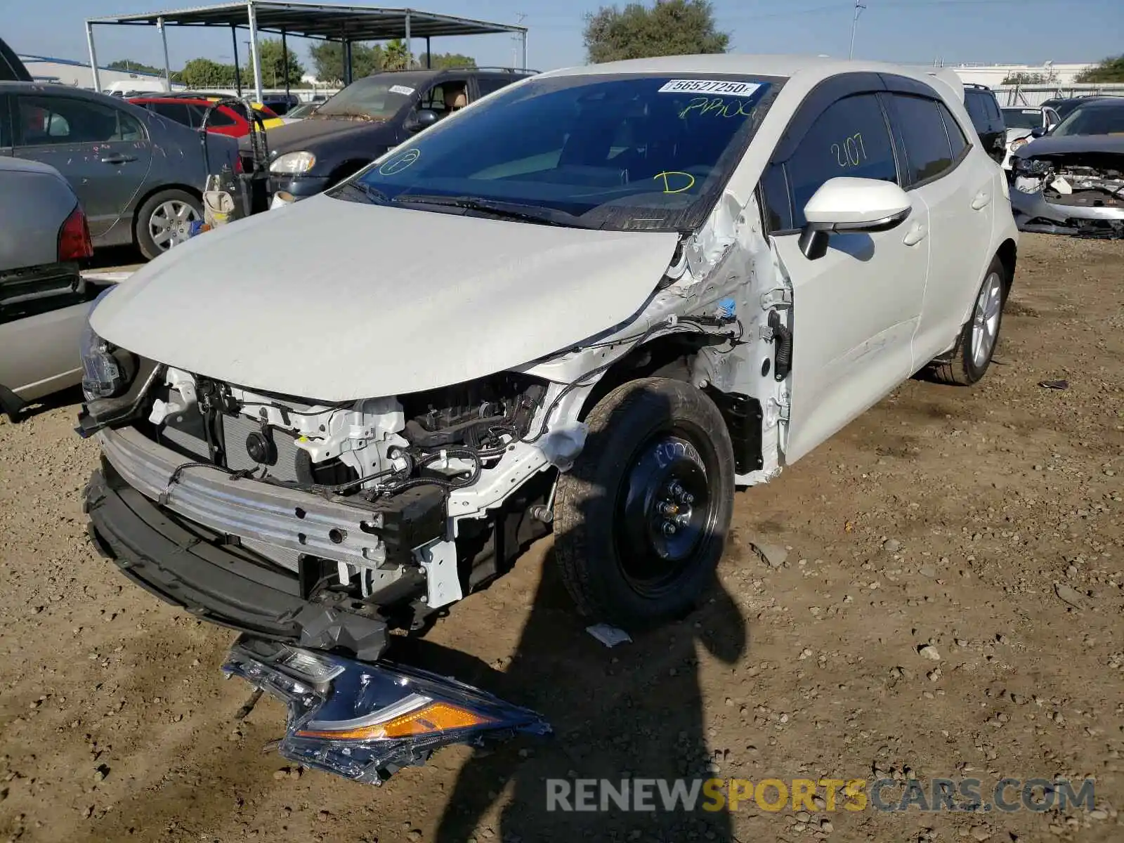 2 Photograph of a damaged car JTND4RBEXL3093028 TOYOTA COROLLA 2020