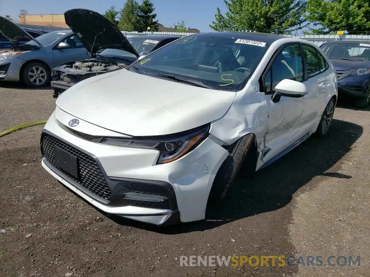 2 Photograph of a damaged car 5YFB4MBE3MP083349 TOYOTA COROLLA 2021