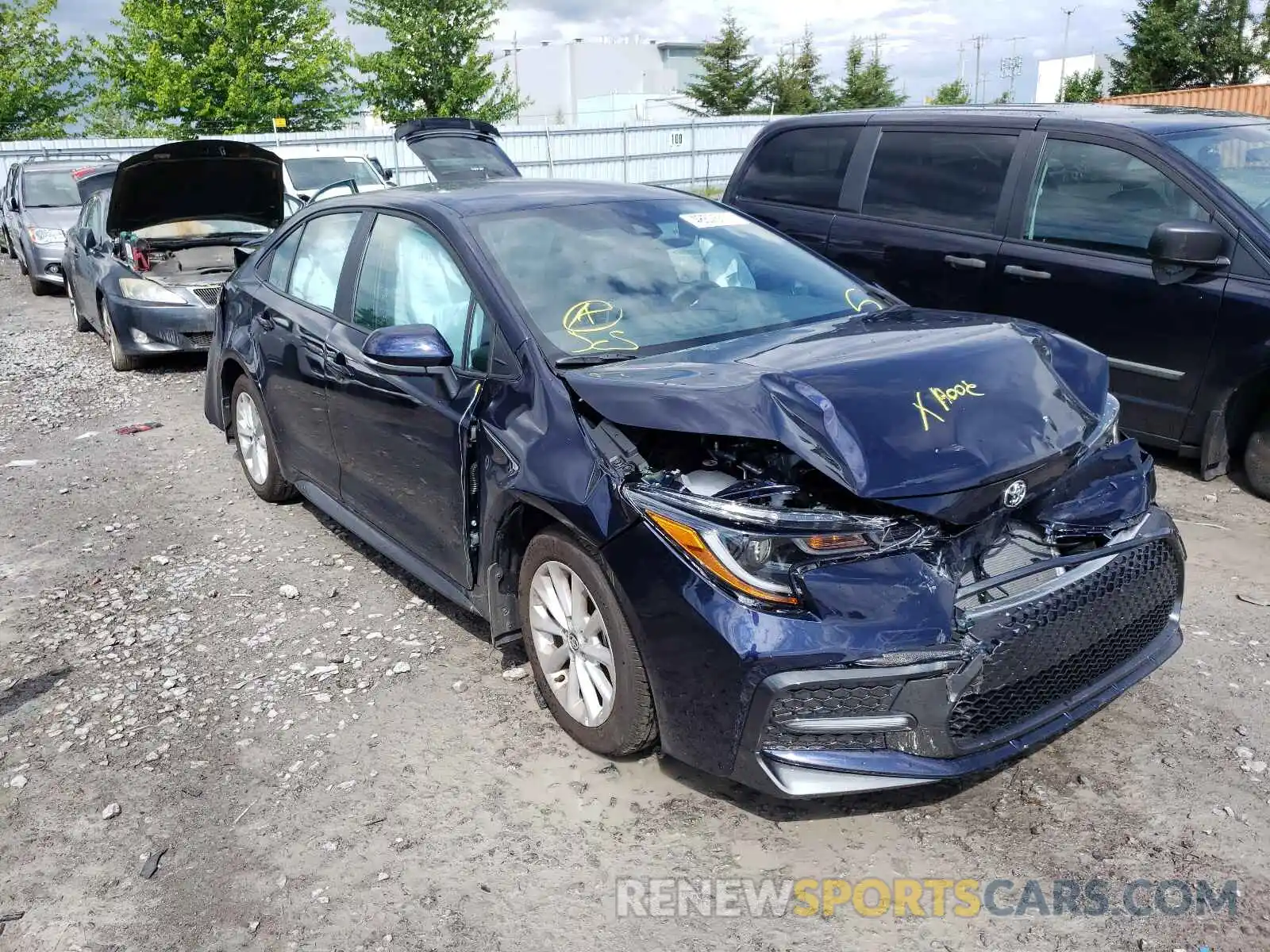 1 Photograph of a damaged car 5YFB4MBE6MP080140 TOYOTA COROLLA 2021