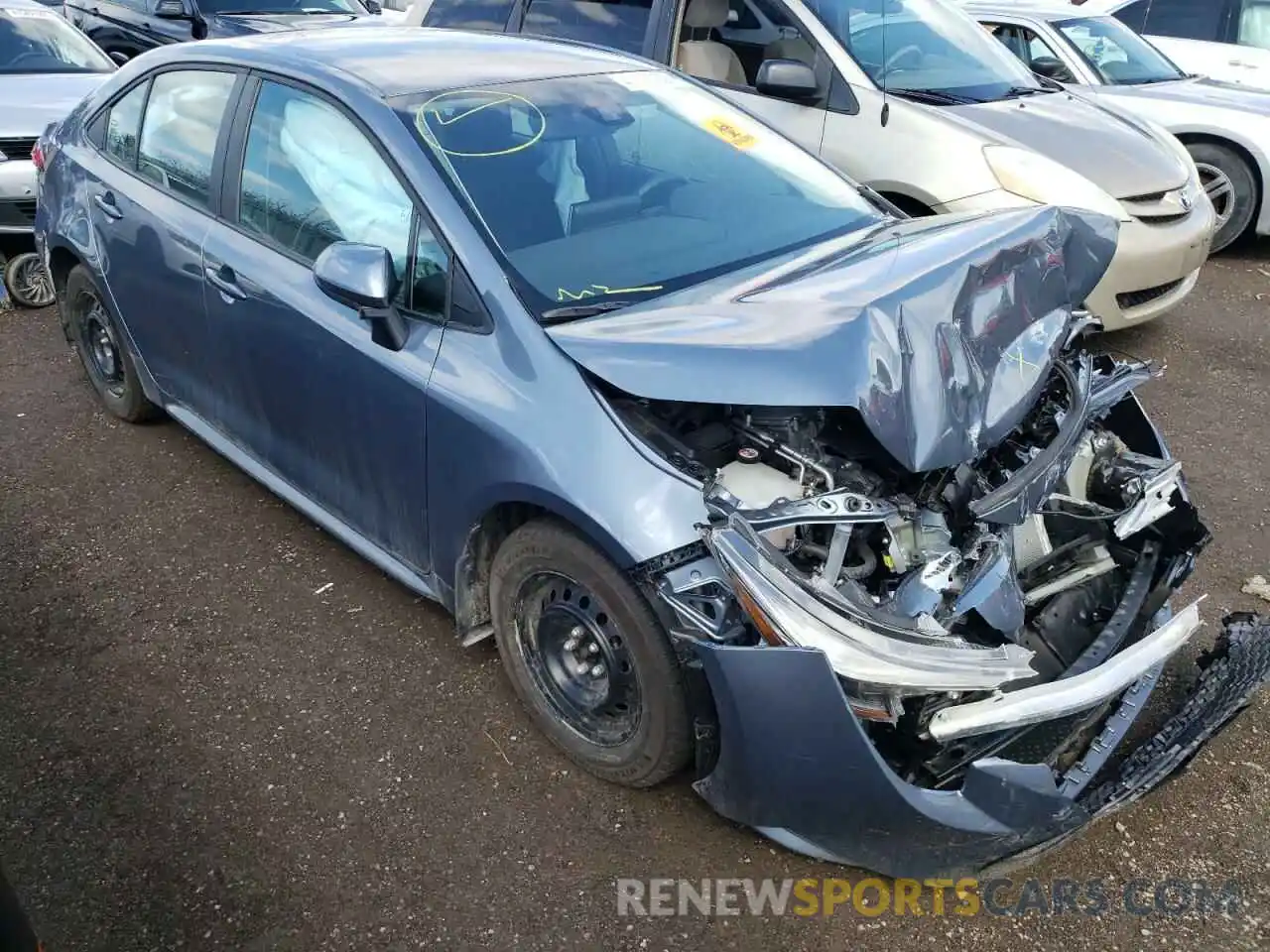 1 Photograph of a damaged car 5YFBPMBE0MP152053 TOYOTA COROLLA 2021