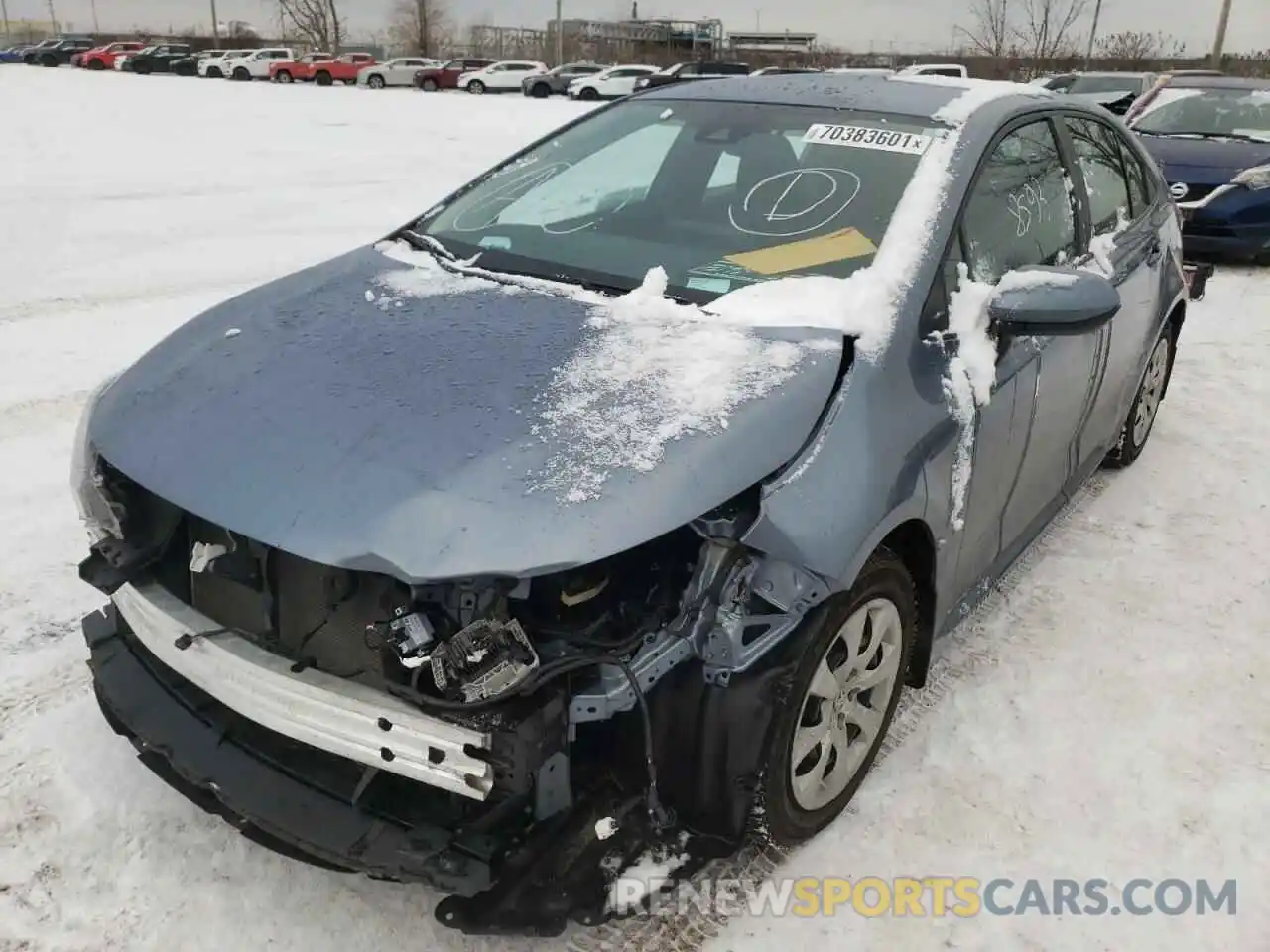 2 Photograph of a damaged car 5YFBPMBE4MP157353 TOYOTA COROLLA 2021