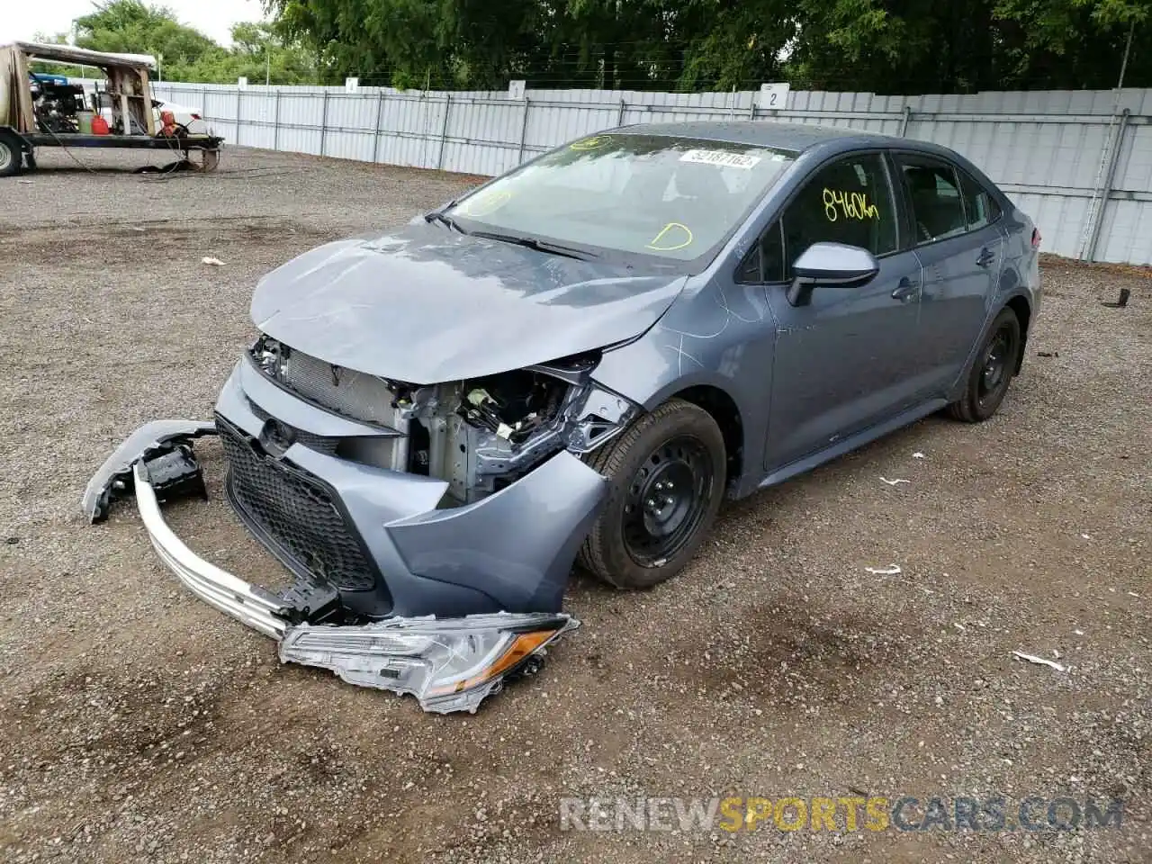 2 Photograph of a damaged car 5YFBPMBE9MP236016 TOYOTA COROLLA 2021