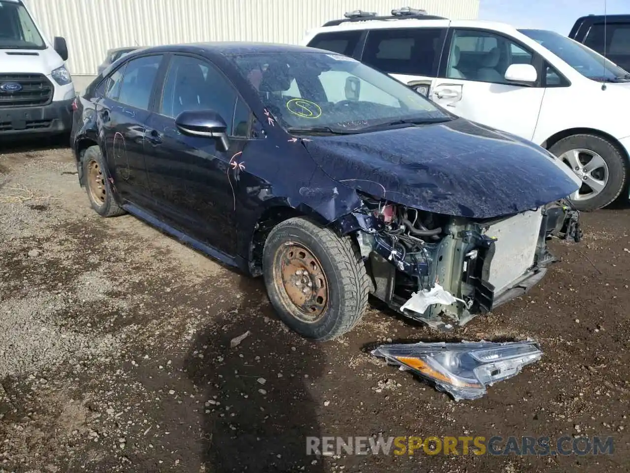 1 Photograph of a damaged car 5YFBPMBE9MP240955 TOYOTA COROLLA 2021