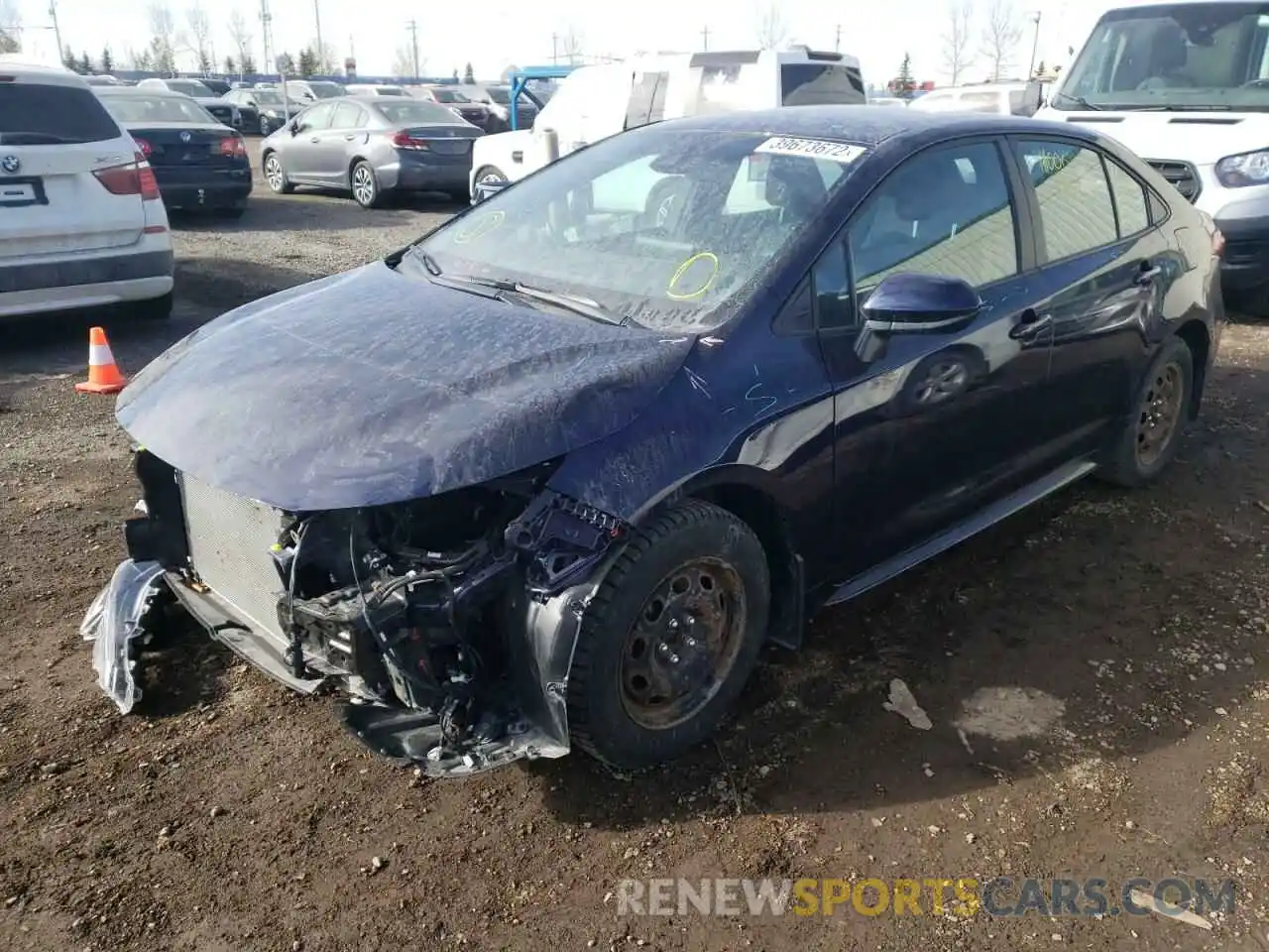 2 Photograph of a damaged car 5YFBPMBE9MP240955 TOYOTA COROLLA 2021