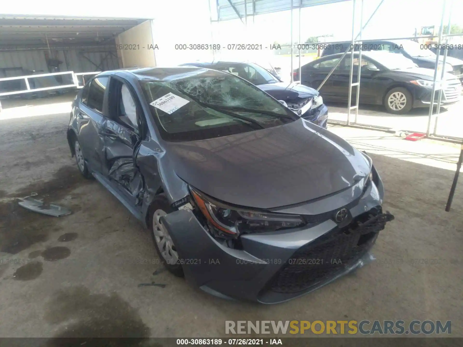 1 Photograph of a damaged car 5YFDPMAE0MP201262 TOYOTA COROLLA 2021