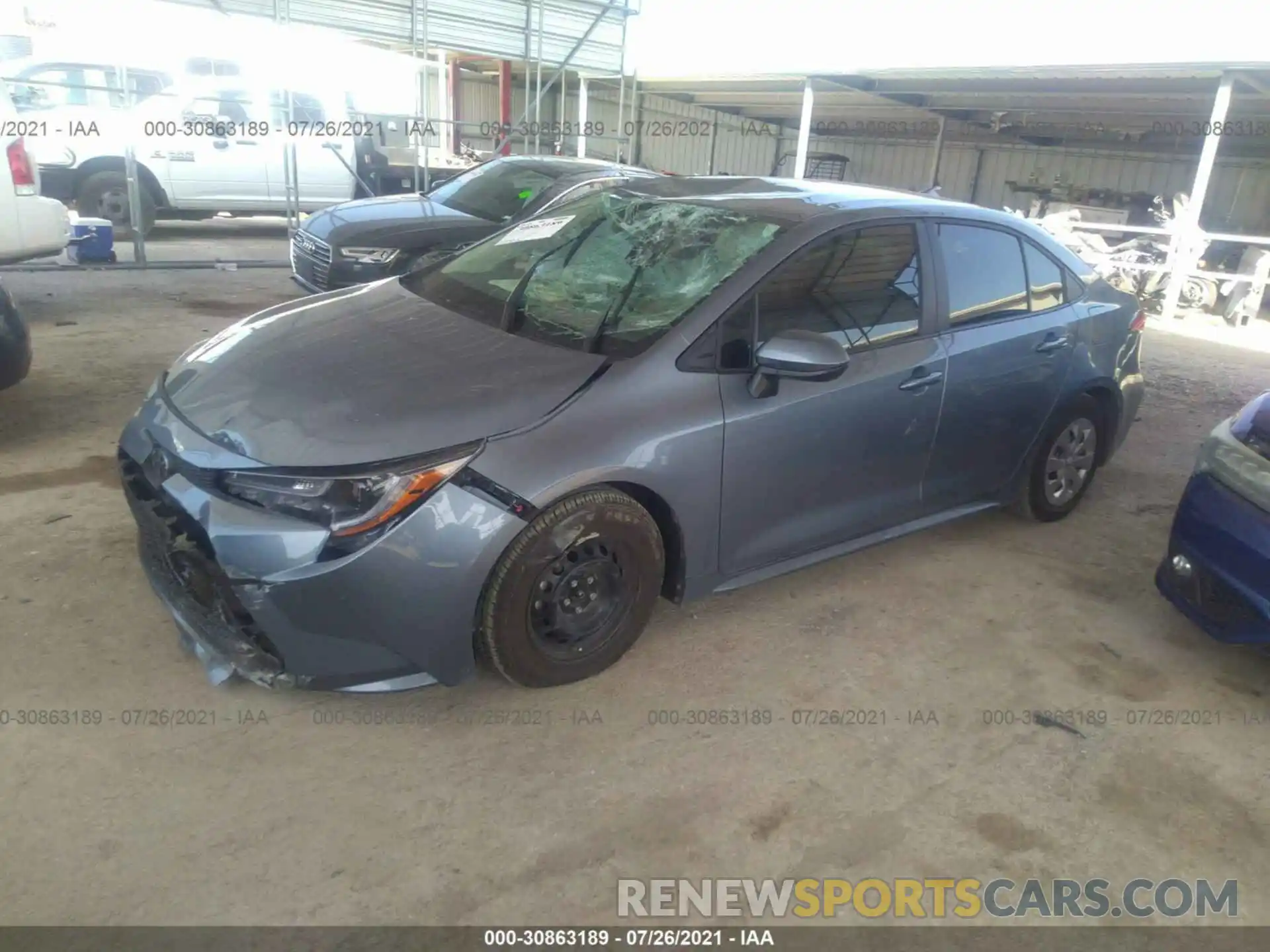 2 Photograph of a damaged car 5YFDPMAE0MP201262 TOYOTA COROLLA 2021