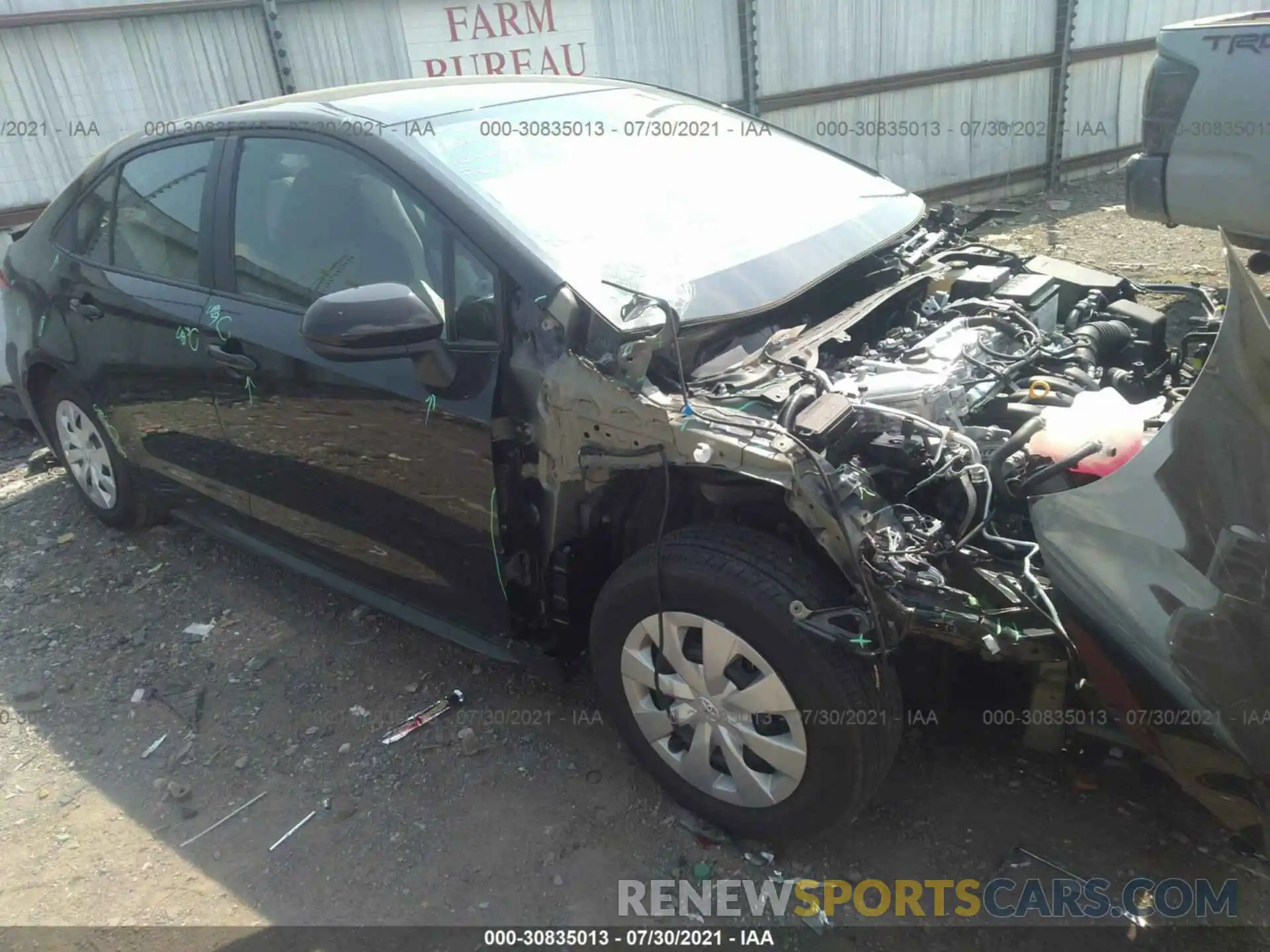 1 Photograph of a damaged car 5YFDPMAE7MP202604 TOYOTA COROLLA 2021