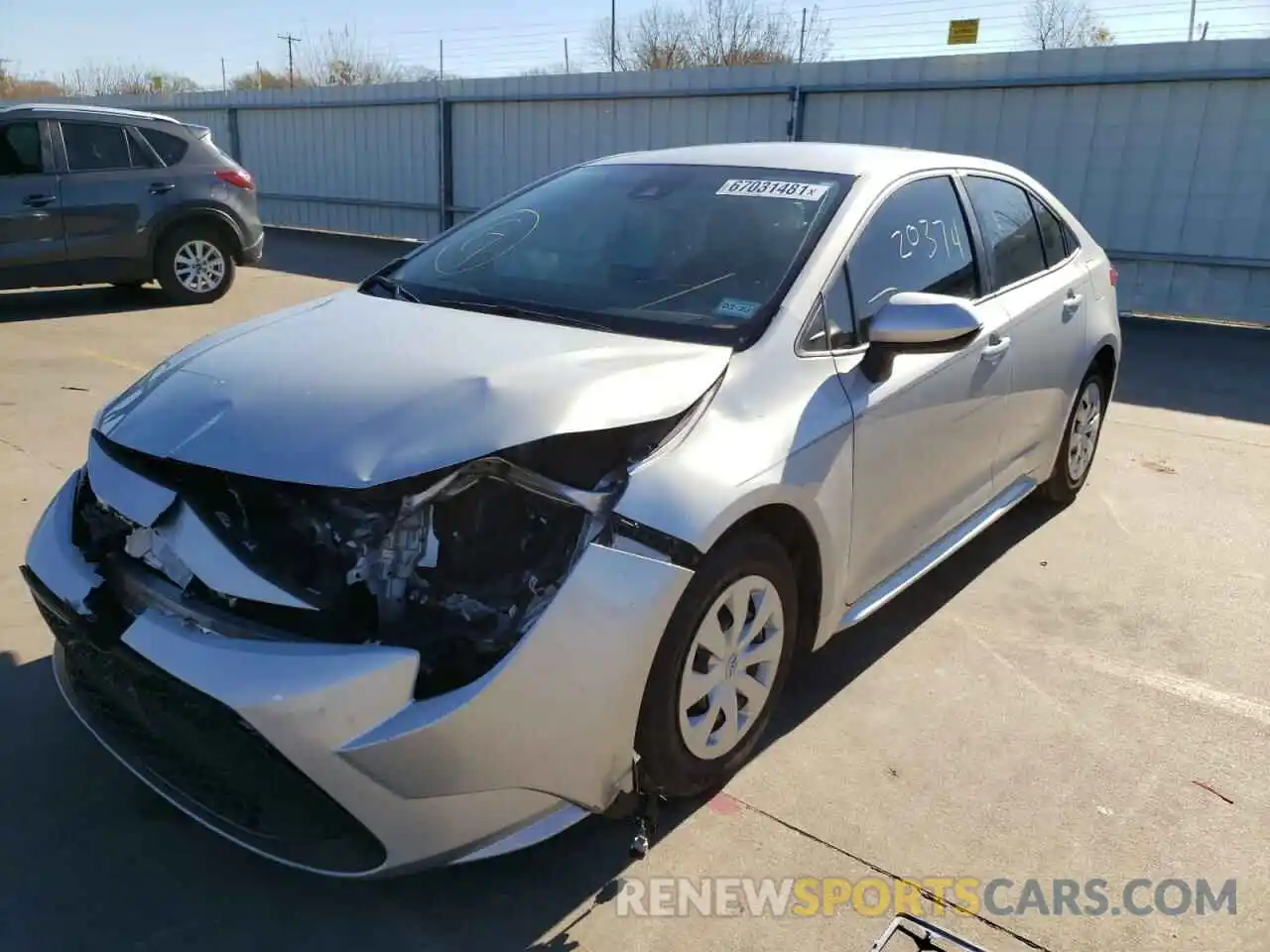 2 Photograph of a damaged car 5YFDPMAE8MP164168 TOYOTA COROLLA 2021