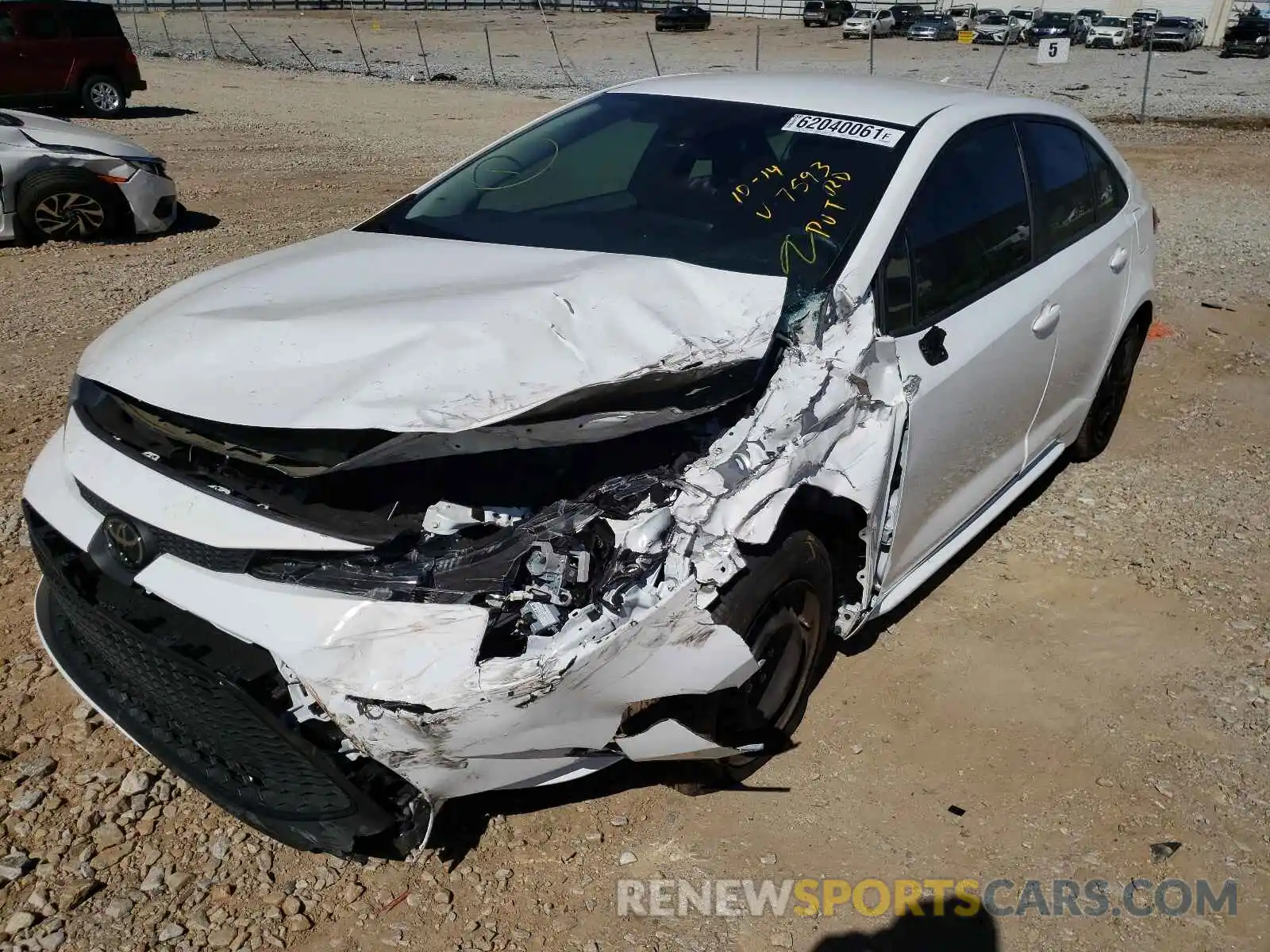 2 Photograph of a damaged car 5YFDPMAE9MP167953 TOYOTA COROLLA 2021