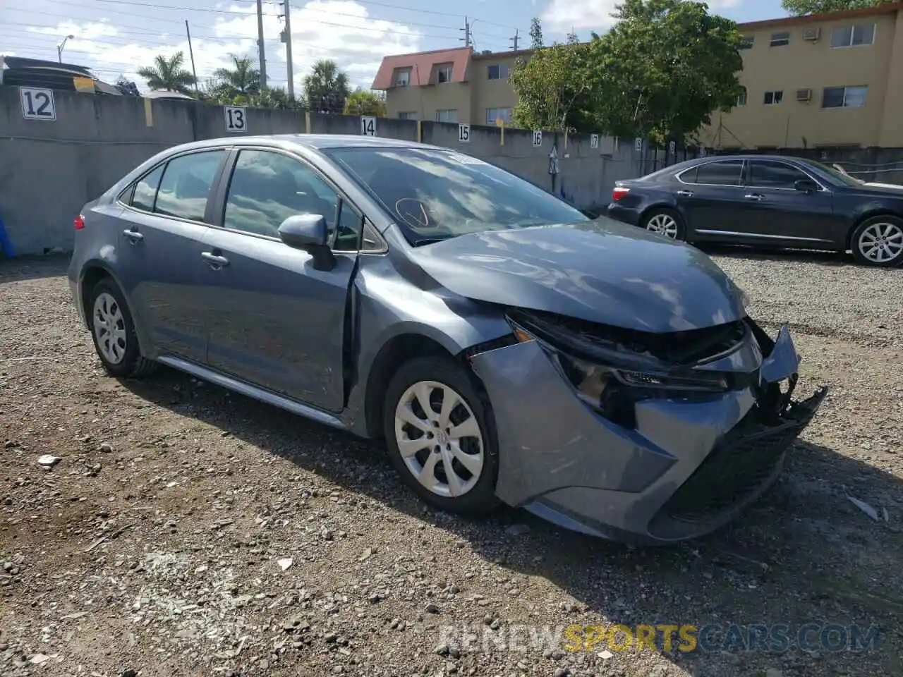 1 Photograph of a damaged car 5YFEPMAE0MP147594 TOYOTA COROLLA 2021