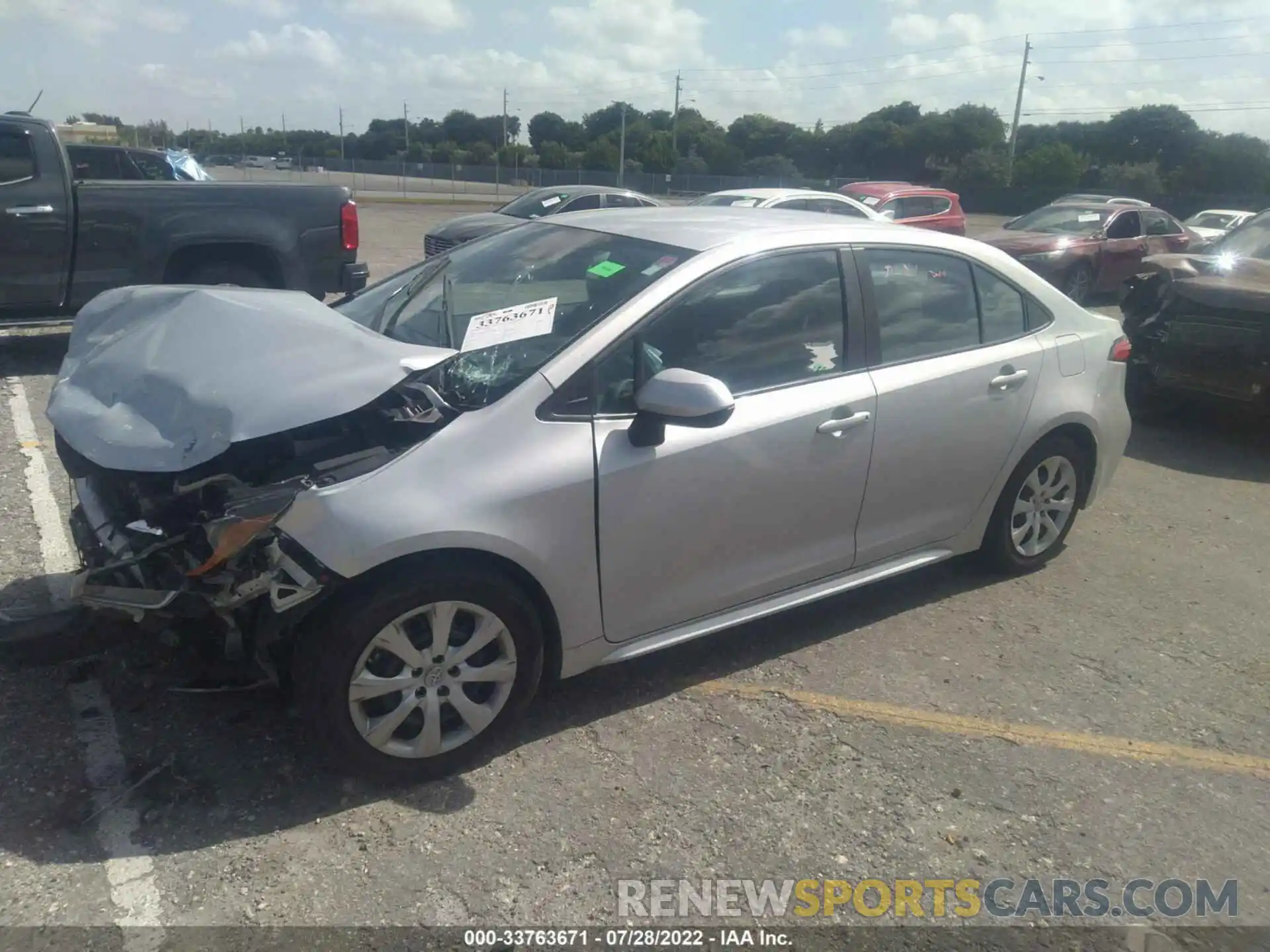 2 Photograph of a damaged car 5YFEPMAE0MP151872 TOYOTA COROLLA 2021