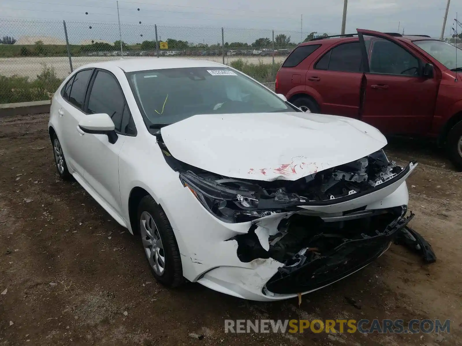 1 Photograph of a damaged car 5YFEPMAE0MP153346 TOYOTA COROLLA 2021