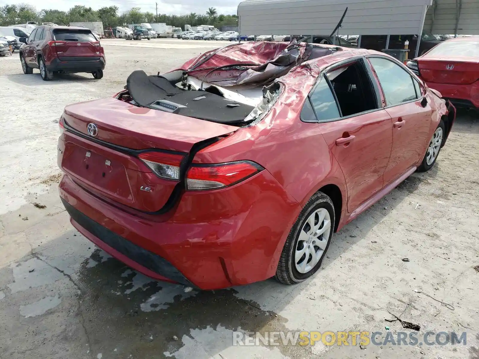 4 Photograph of a damaged car 5YFEPMAE0MP155016 TOYOTA COROLLA 2021