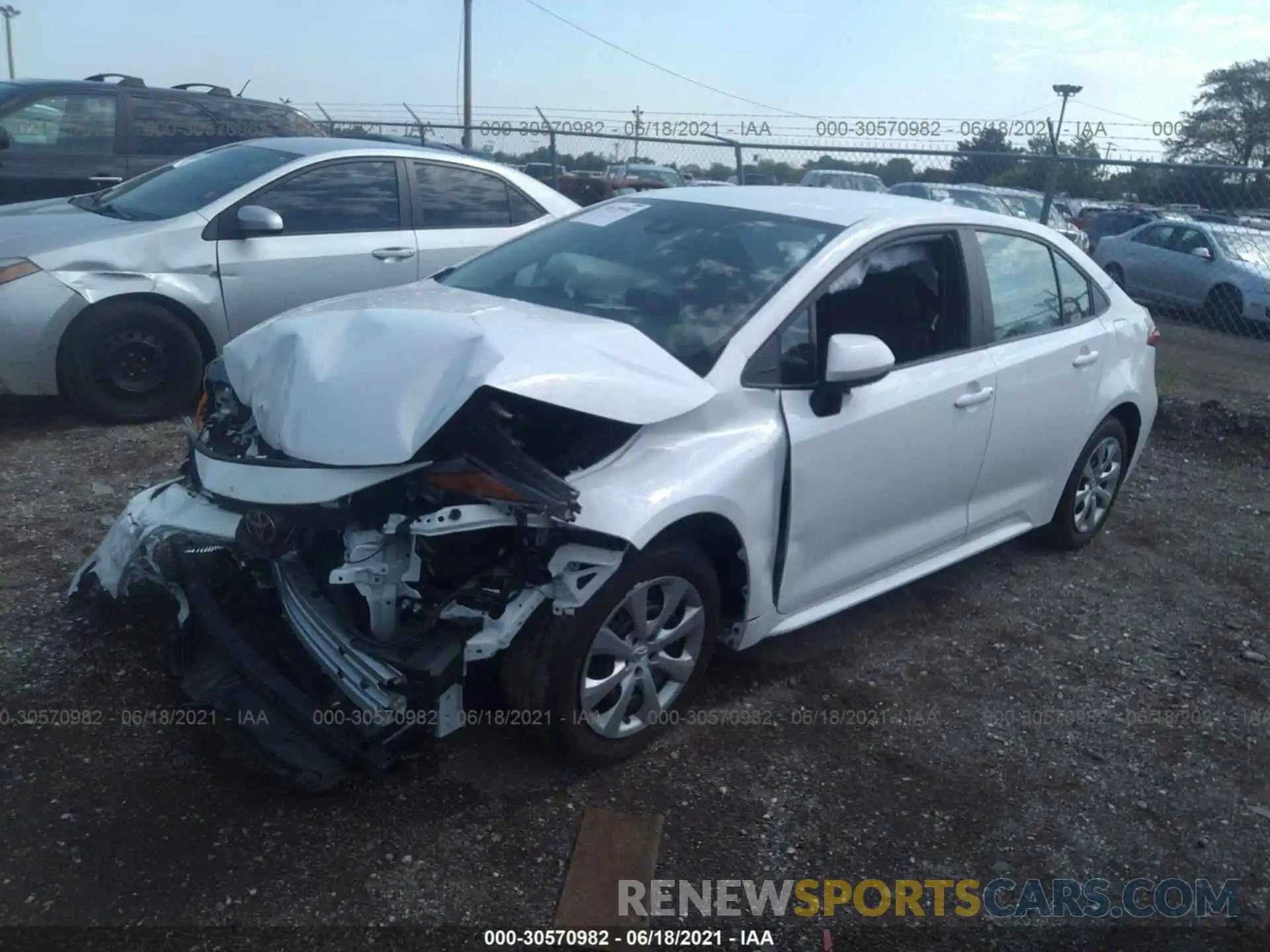 2 Photograph of a damaged car 5YFEPMAE0MP161141 TOYOTA COROLLA 2021