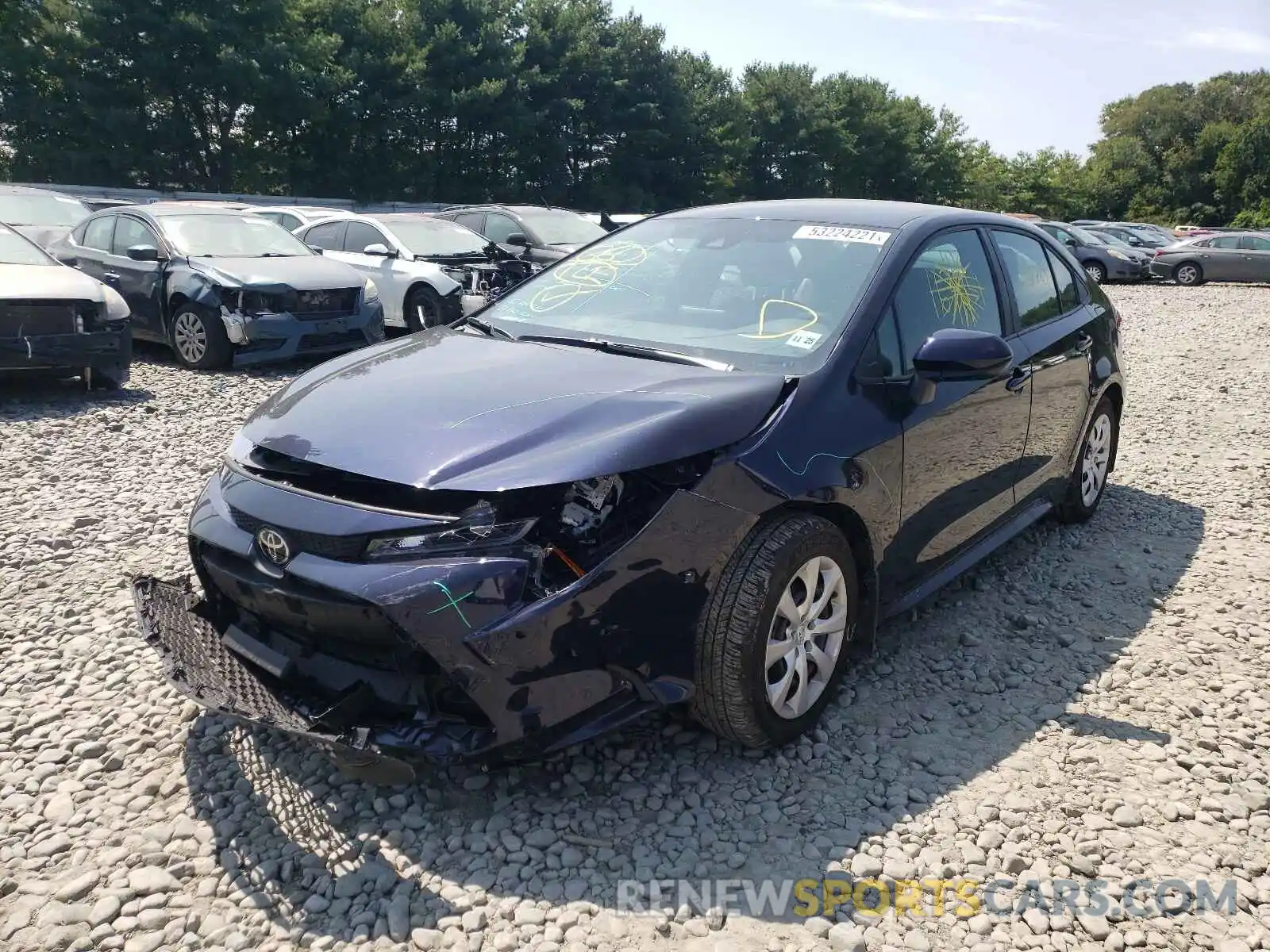 2 Photograph of a damaged car 5YFEPMAE0MP162239 TOYOTA COROLLA 2021