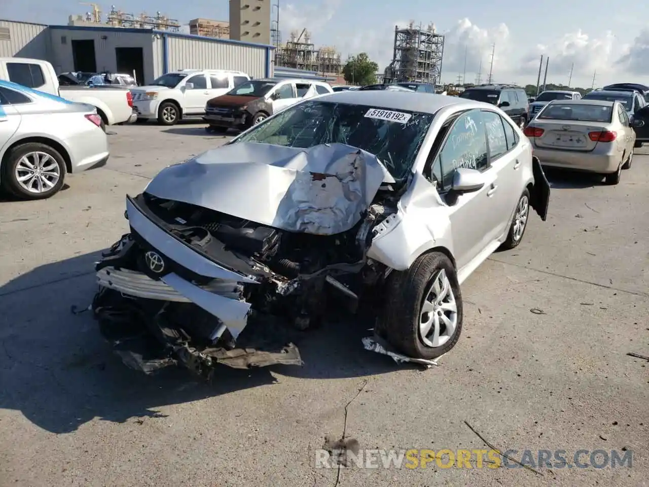 2 Photograph of a damaged car 5YFEPMAE0MP164637 TOYOTA COROLLA 2021