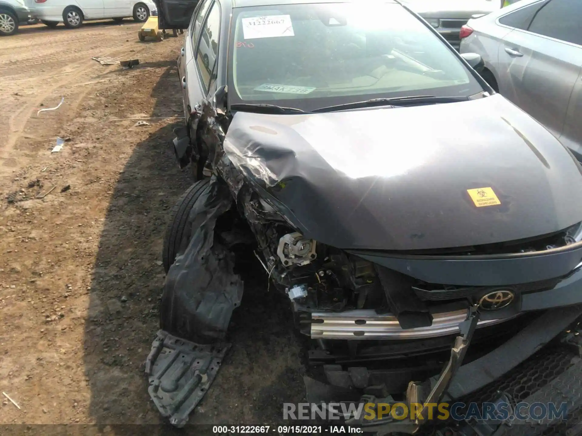 1 Photograph of a damaged car 5YFEPMAE0MP165643 TOYOTA COROLLA 2021