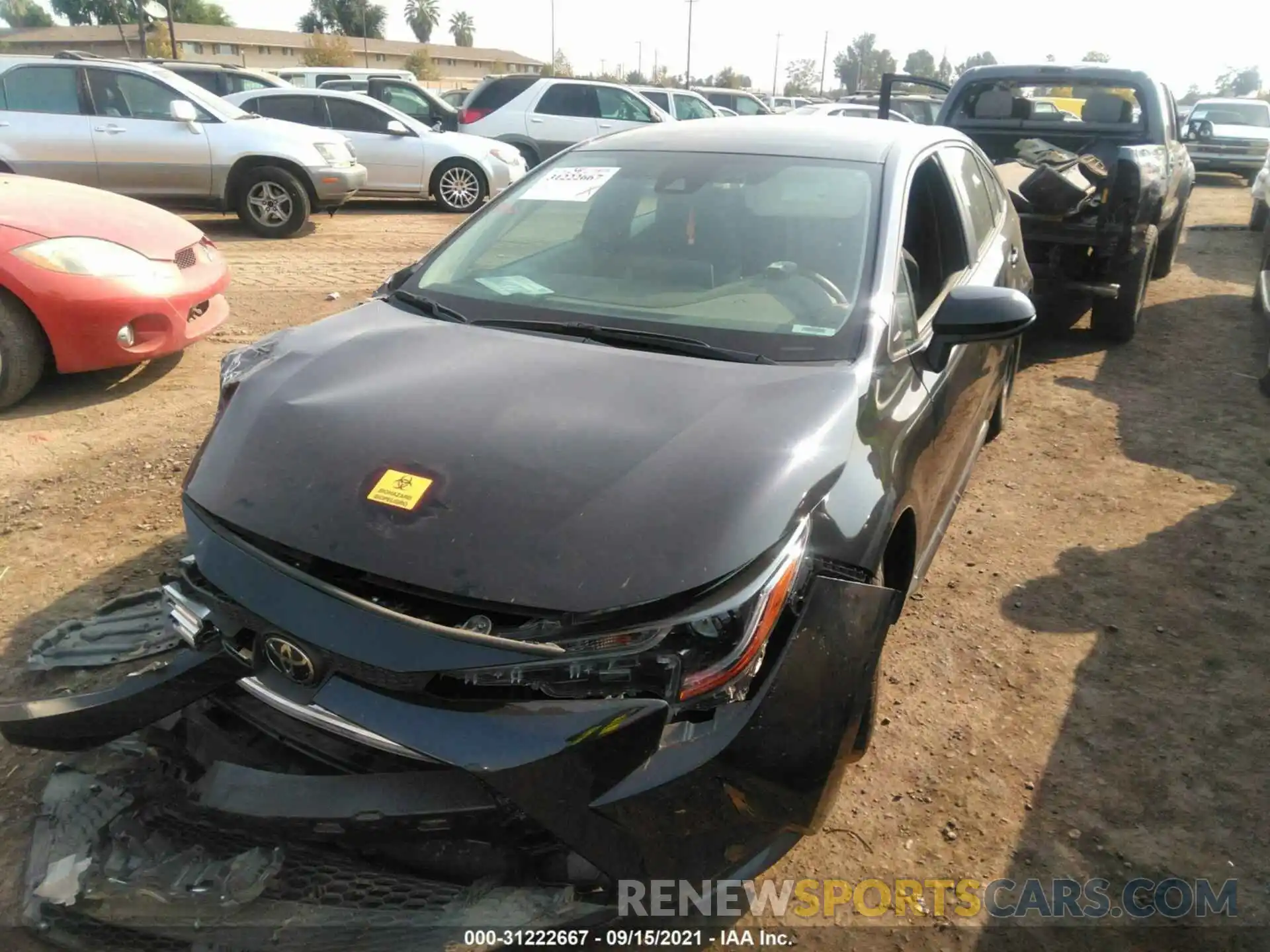 2 Photograph of a damaged car 5YFEPMAE0MP165643 TOYOTA COROLLA 2021