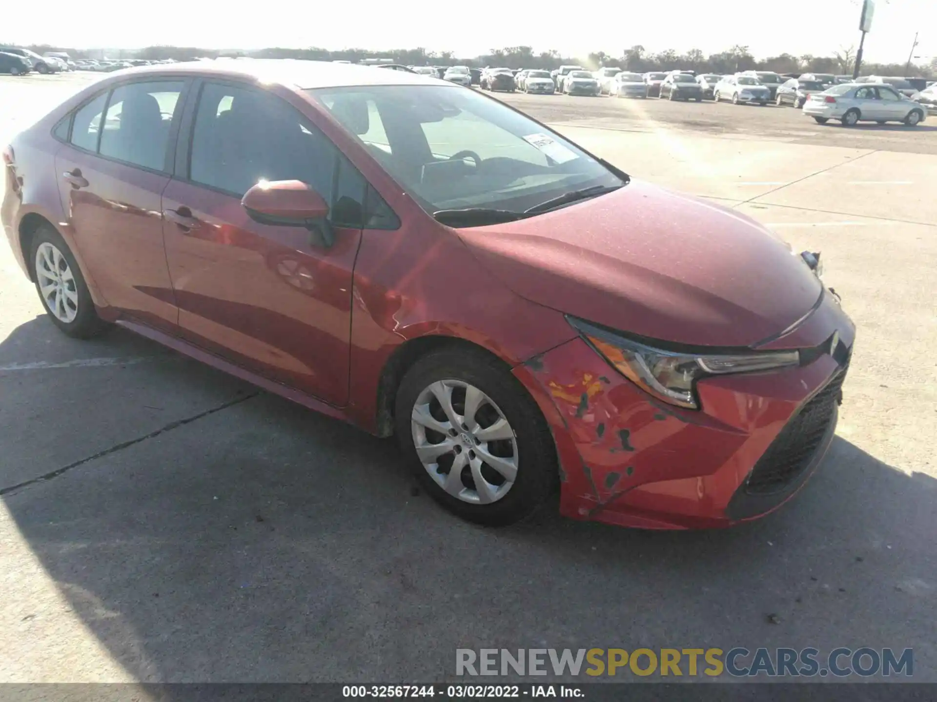 1 Photograph of a damaged car 5YFEPMAE0MP167313 TOYOTA COROLLA 2021