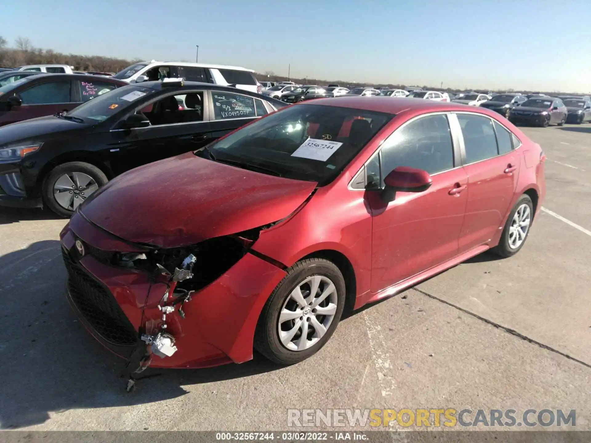 2 Photograph of a damaged car 5YFEPMAE0MP167313 TOYOTA COROLLA 2021