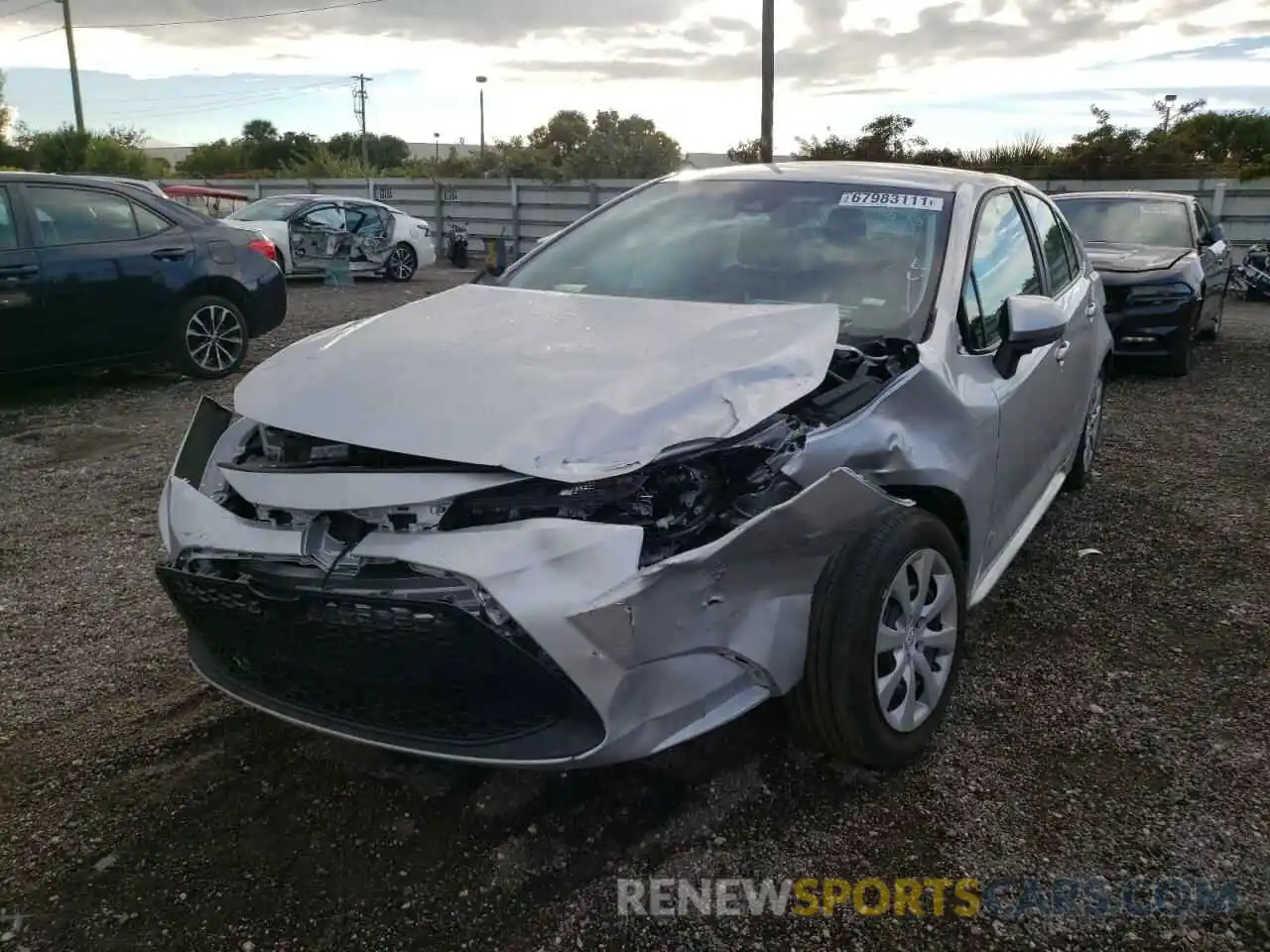 2 Photograph of a damaged car 5YFEPMAE0MP168705 TOYOTA COROLLA 2021