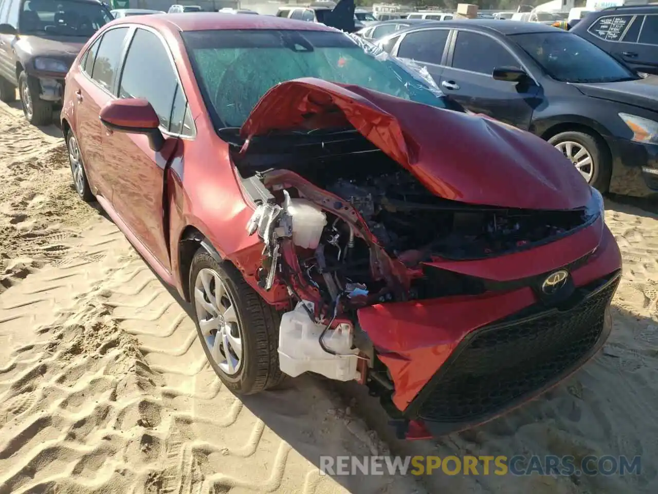 1 Photograph of a damaged car 5YFEPMAE0MP168901 TOYOTA COROLLA 2021