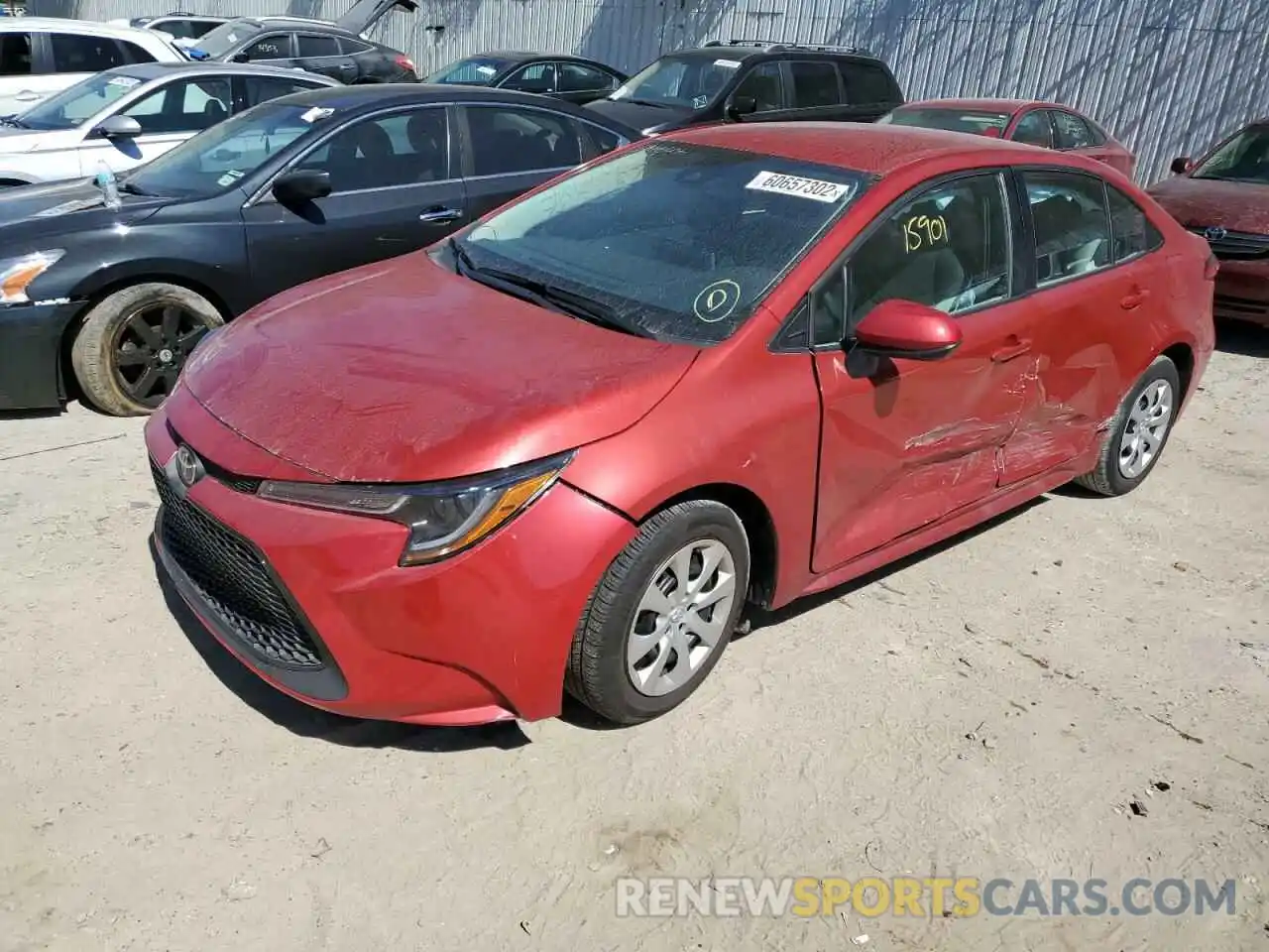 2 Photograph of a damaged car 5YFEPMAE0MP169272 TOYOTA COROLLA 2021