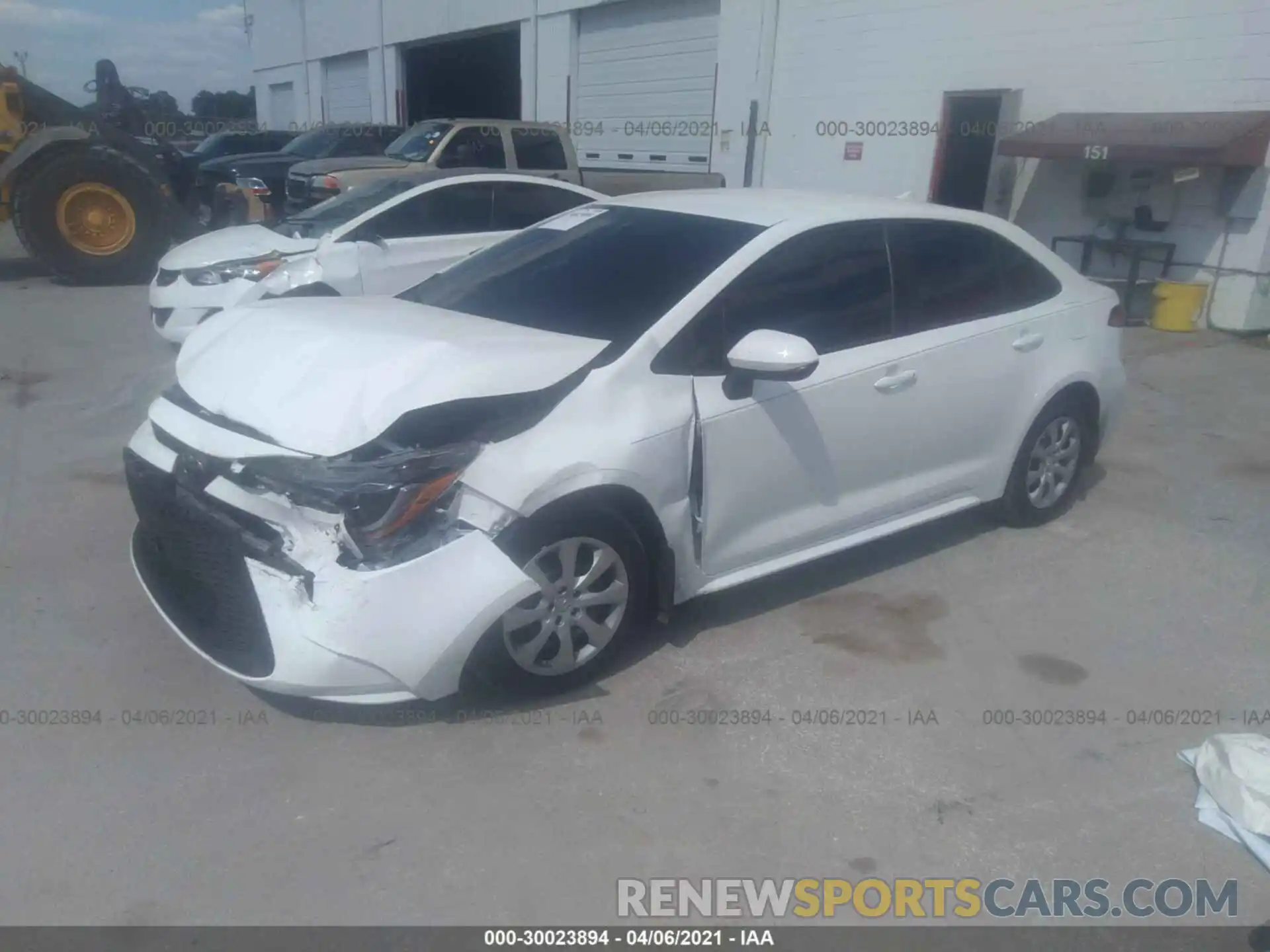 2 Photograph of a damaged car 5YFEPMAE0MP172012 TOYOTA COROLLA 2021