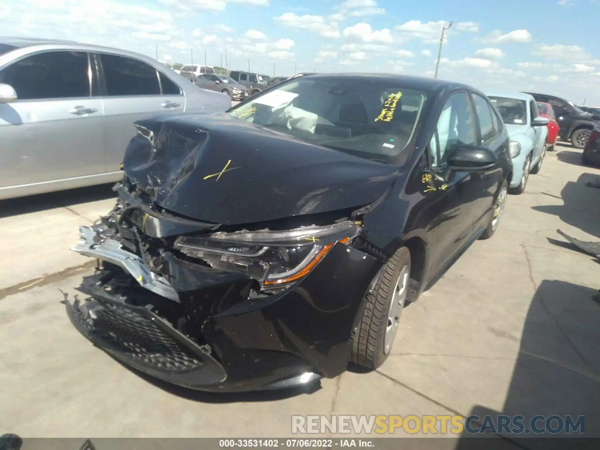 2 Photograph of a damaged car 5YFEPMAE0MP178182 TOYOTA COROLLA 2021