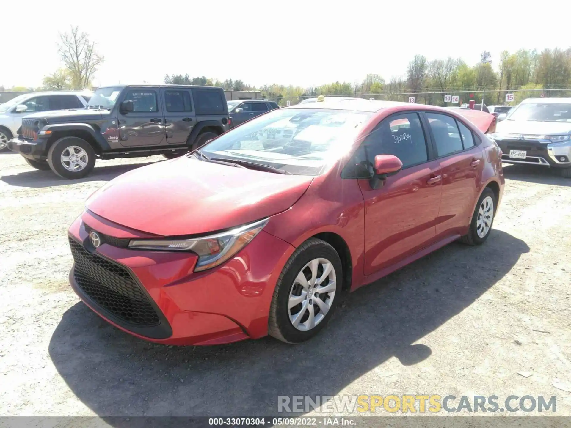 2 Photograph of a damaged car 5YFEPMAE0MP181972 TOYOTA COROLLA 2021