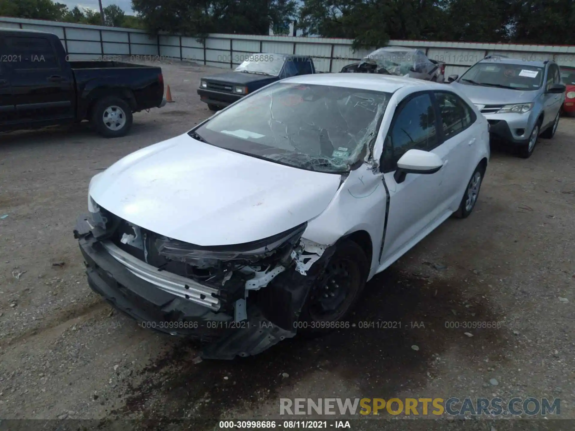 2 Photograph of a damaged car 5YFEPMAE0MP182023 TOYOTA COROLLA 2021