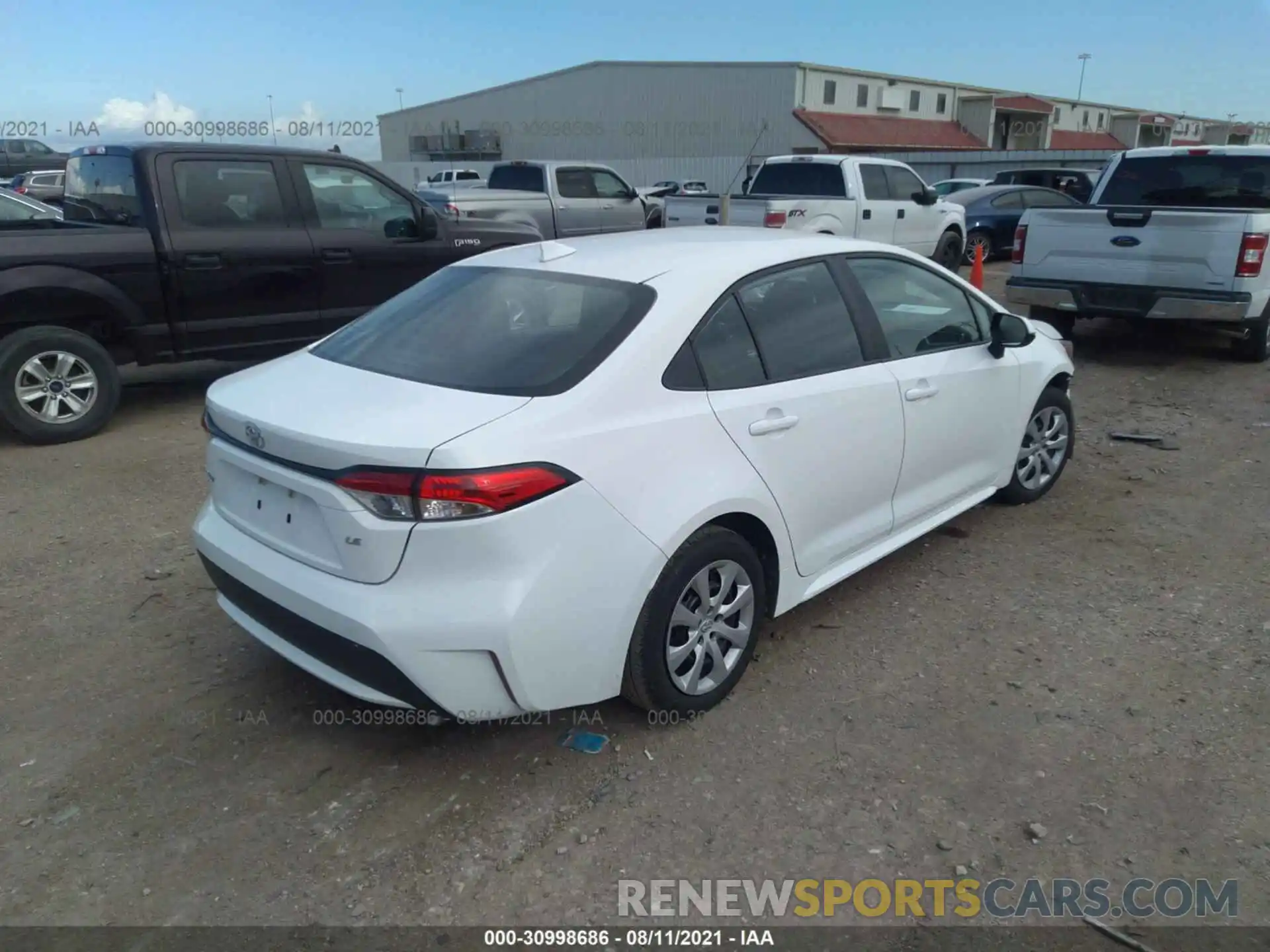 4 Photograph of a damaged car 5YFEPMAE0MP182023 TOYOTA COROLLA 2021