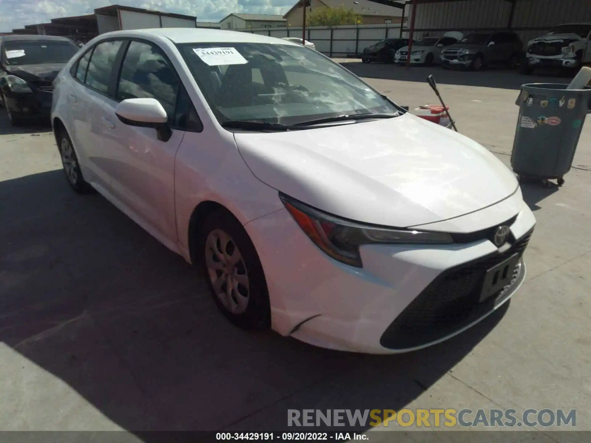 1 Photograph of a damaged car 5YFEPMAE0MP182054 TOYOTA COROLLA 2021