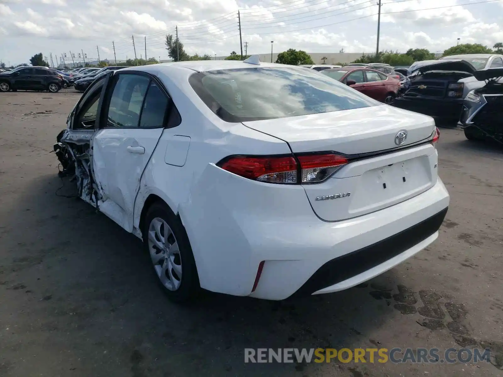 3 Photograph of a damaged car 5YFEPMAE0MP183804 TOYOTA COROLLA 2021