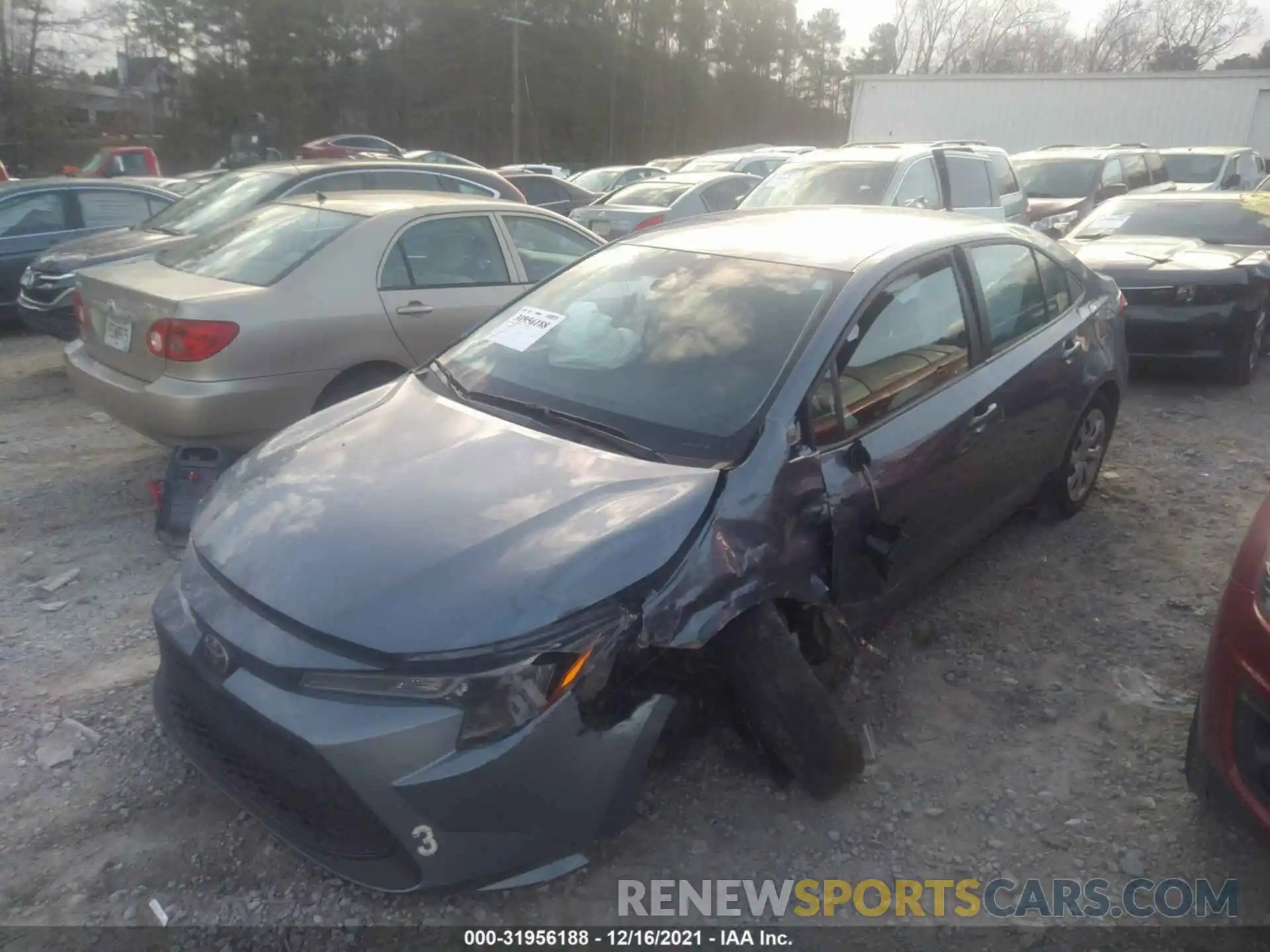 2 Photograph of a damaged car 5YFEPMAE0MP185214 TOYOTA COROLLA 2021