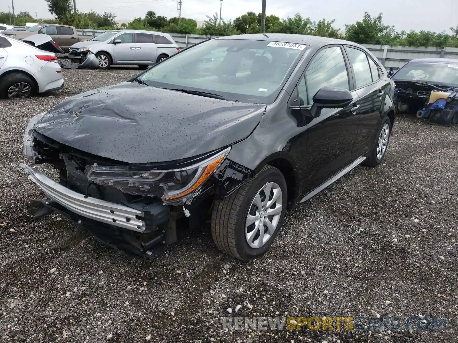 2 Photograph of a damaged car 5YFEPMAE0MP190025 TOYOTA COROLLA 2021