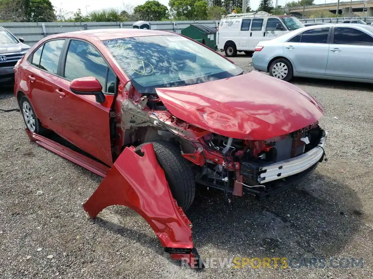 1 Photograph of a damaged car 5YFEPMAE0MP191806 TOYOTA COROLLA 2021