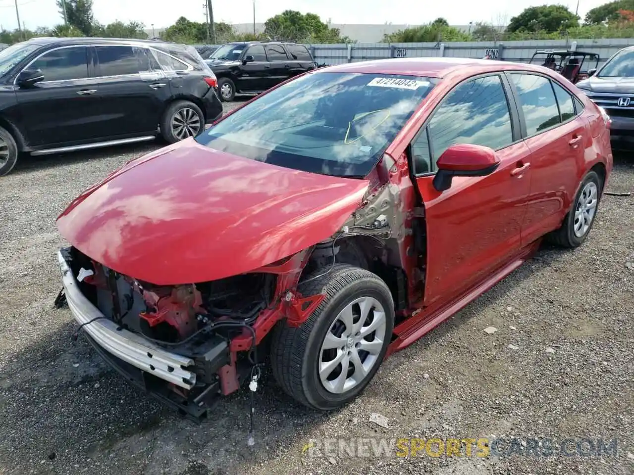 2 Photograph of a damaged car 5YFEPMAE0MP191806 TOYOTA COROLLA 2021