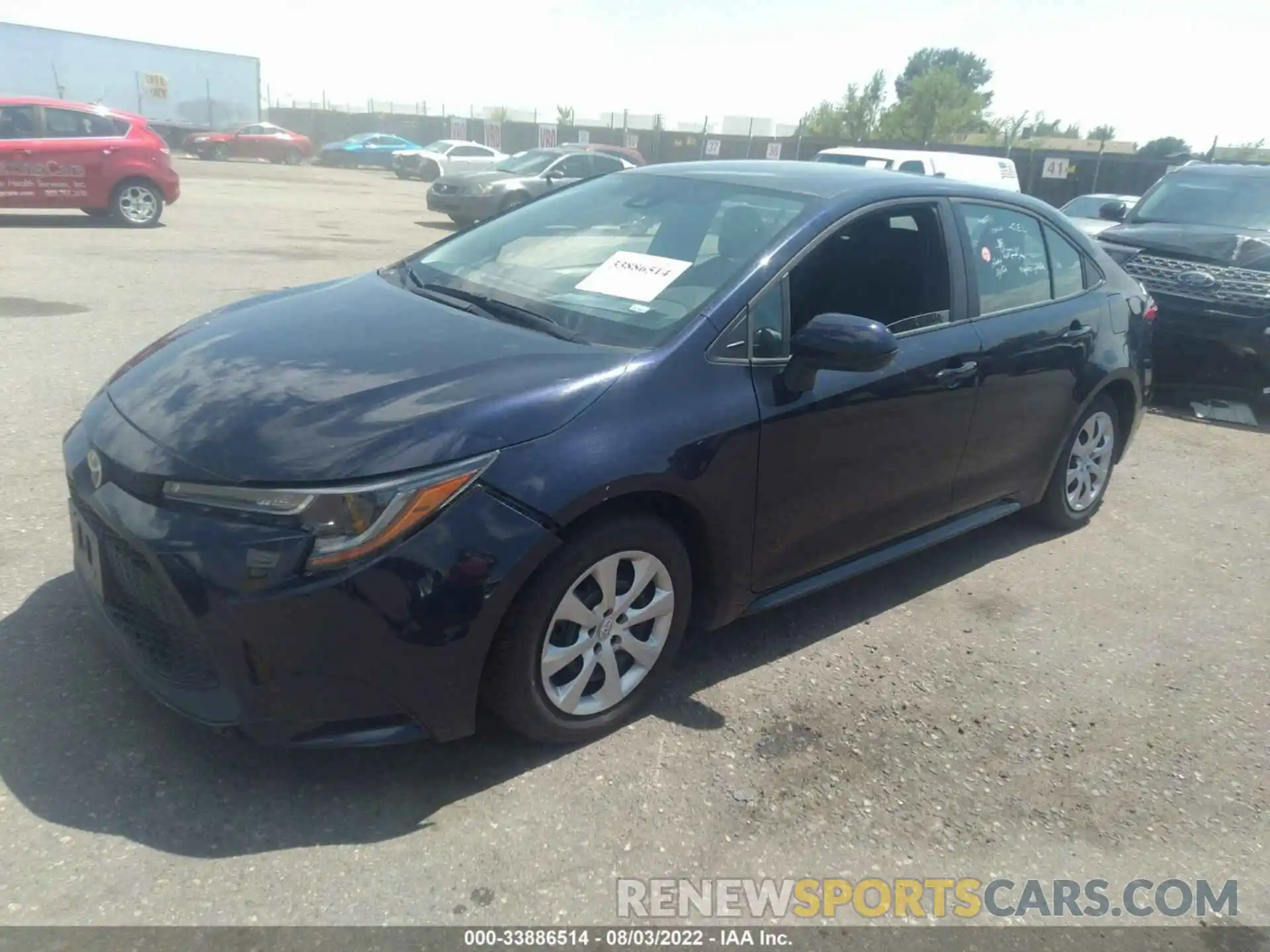 2 Photograph of a damaged car 5YFEPMAE0MP192034 TOYOTA COROLLA 2021