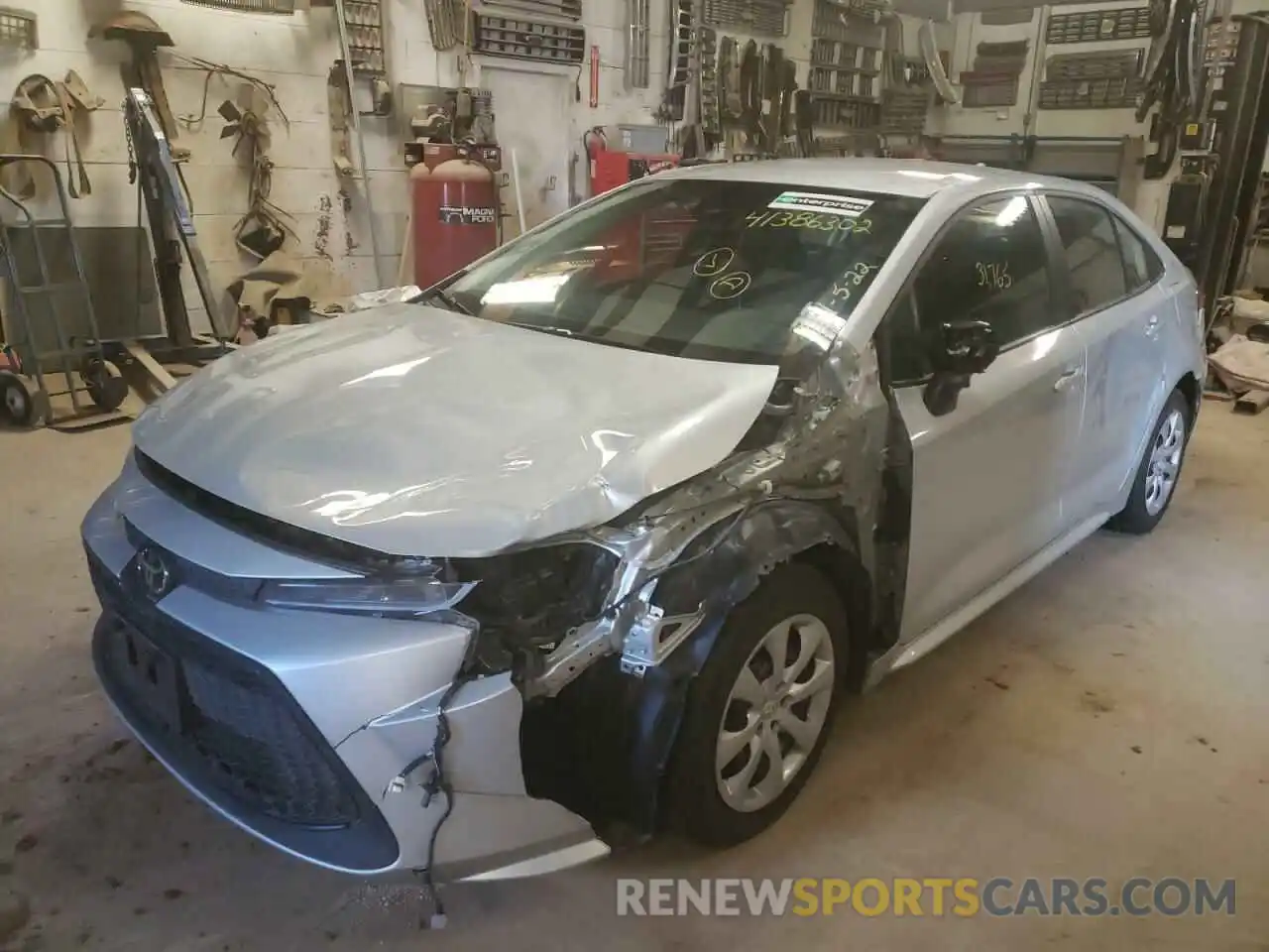 2 Photograph of a damaged car 5YFEPMAE0MP193295 TOYOTA COROLLA 2021