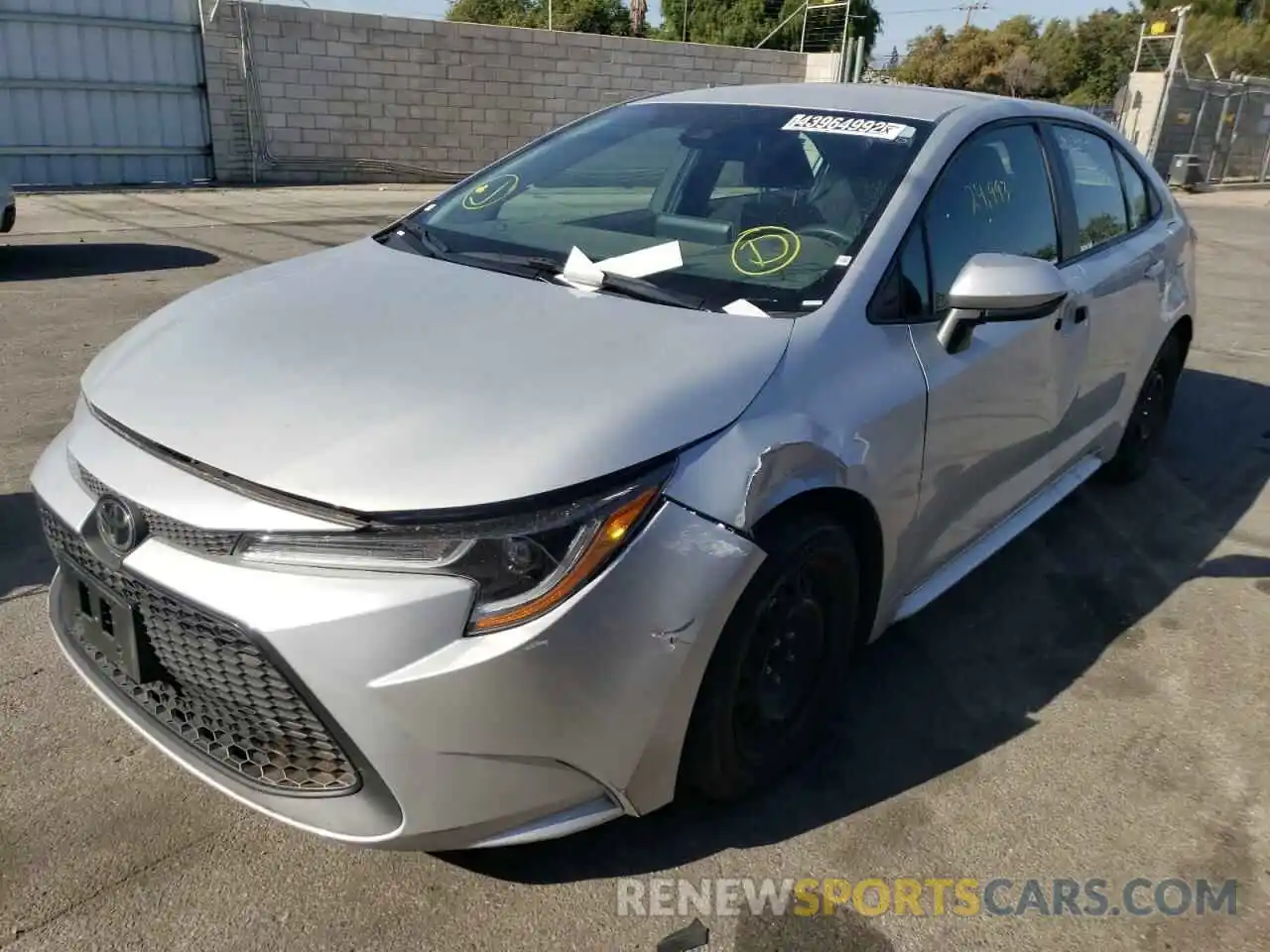 2 Photograph of a damaged car 5YFEPMAE0MP194494 TOYOTA COROLLA 2021