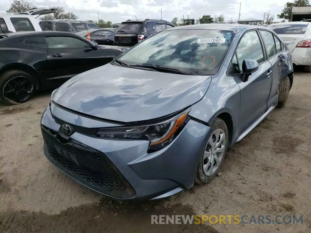 2 Photograph of a damaged car 5YFEPMAE0MP195225 TOYOTA COROLLA 2021