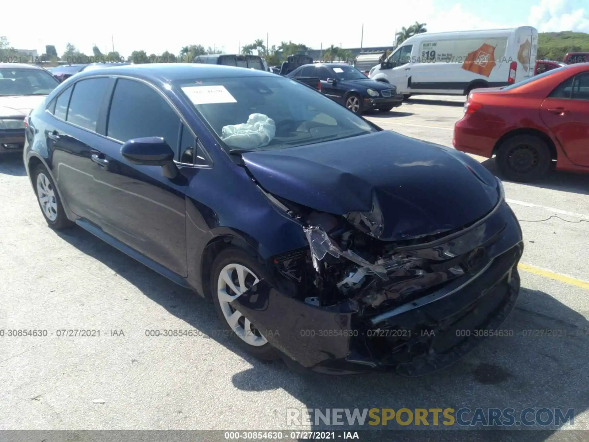 1 Photograph of a damaged car 5YFEPMAE0MP195497 TOYOTA COROLLA 2021