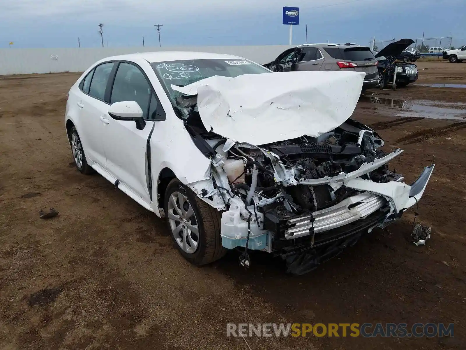 1 Photograph of a damaged car 5YFEPMAE0MP196410 TOYOTA COROLLA 2021