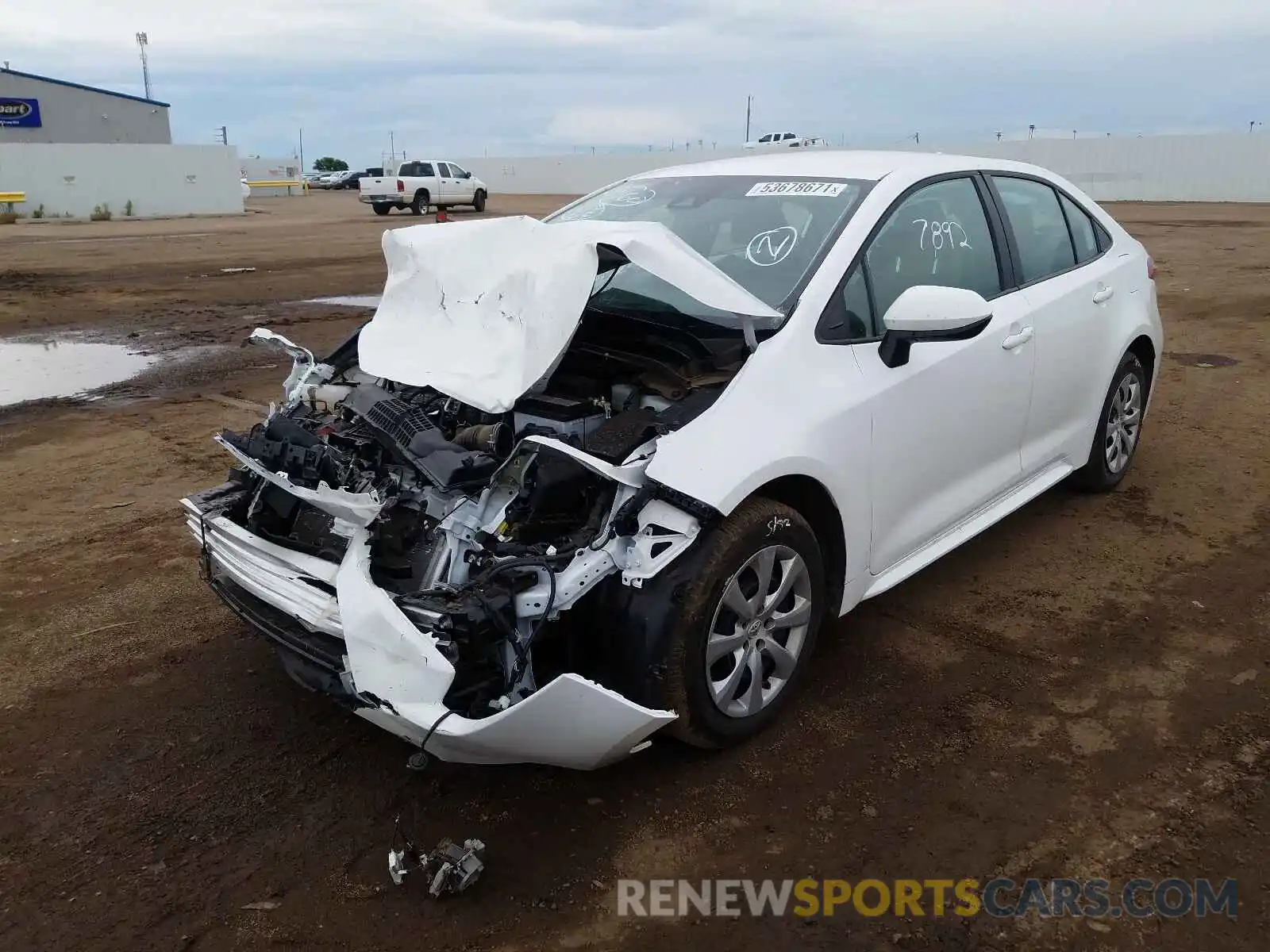 2 Photograph of a damaged car 5YFEPMAE0MP196410 TOYOTA COROLLA 2021